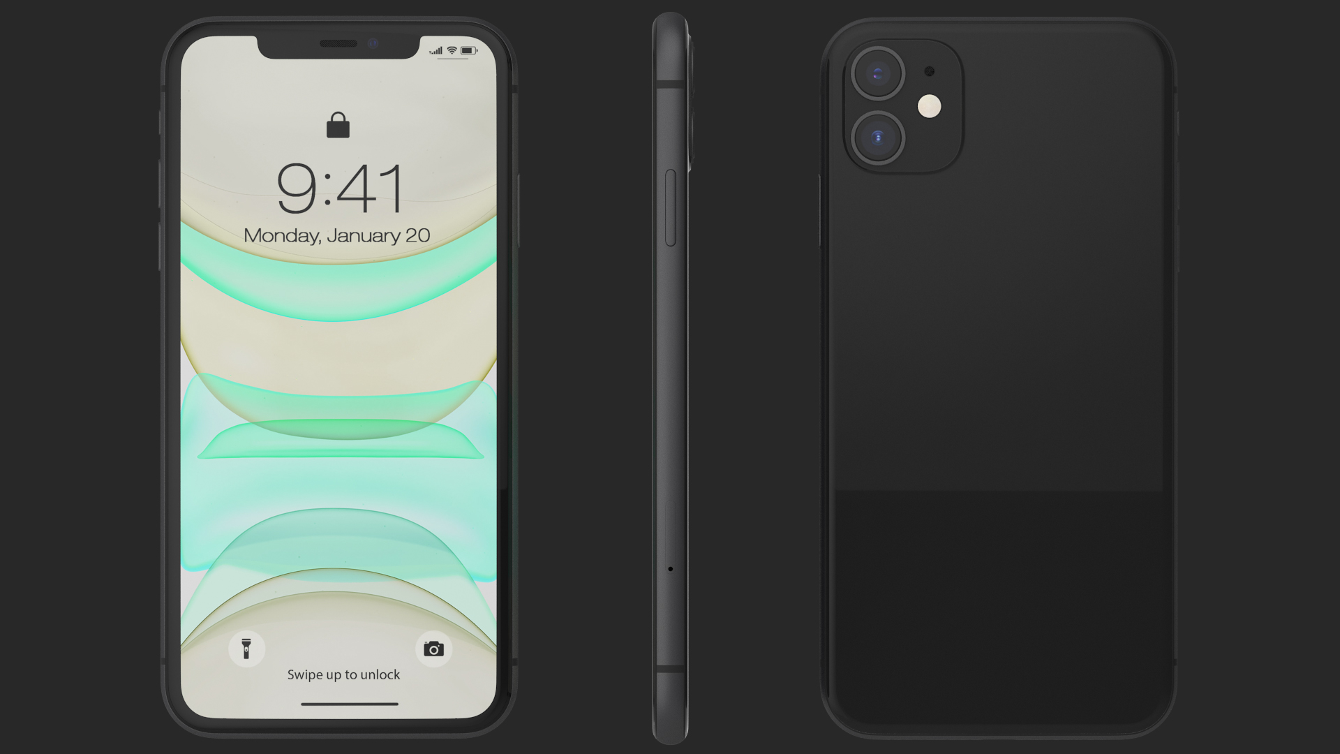 3D model iPhone 11 Black