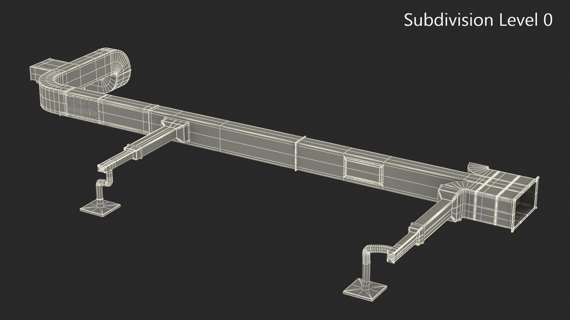 Industrial HVAC Ductwork 3D model
