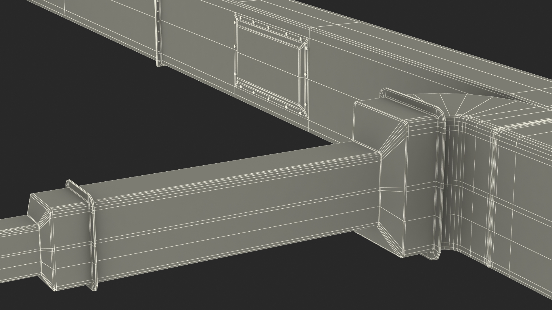 Industrial HVAC Ductwork 3D model