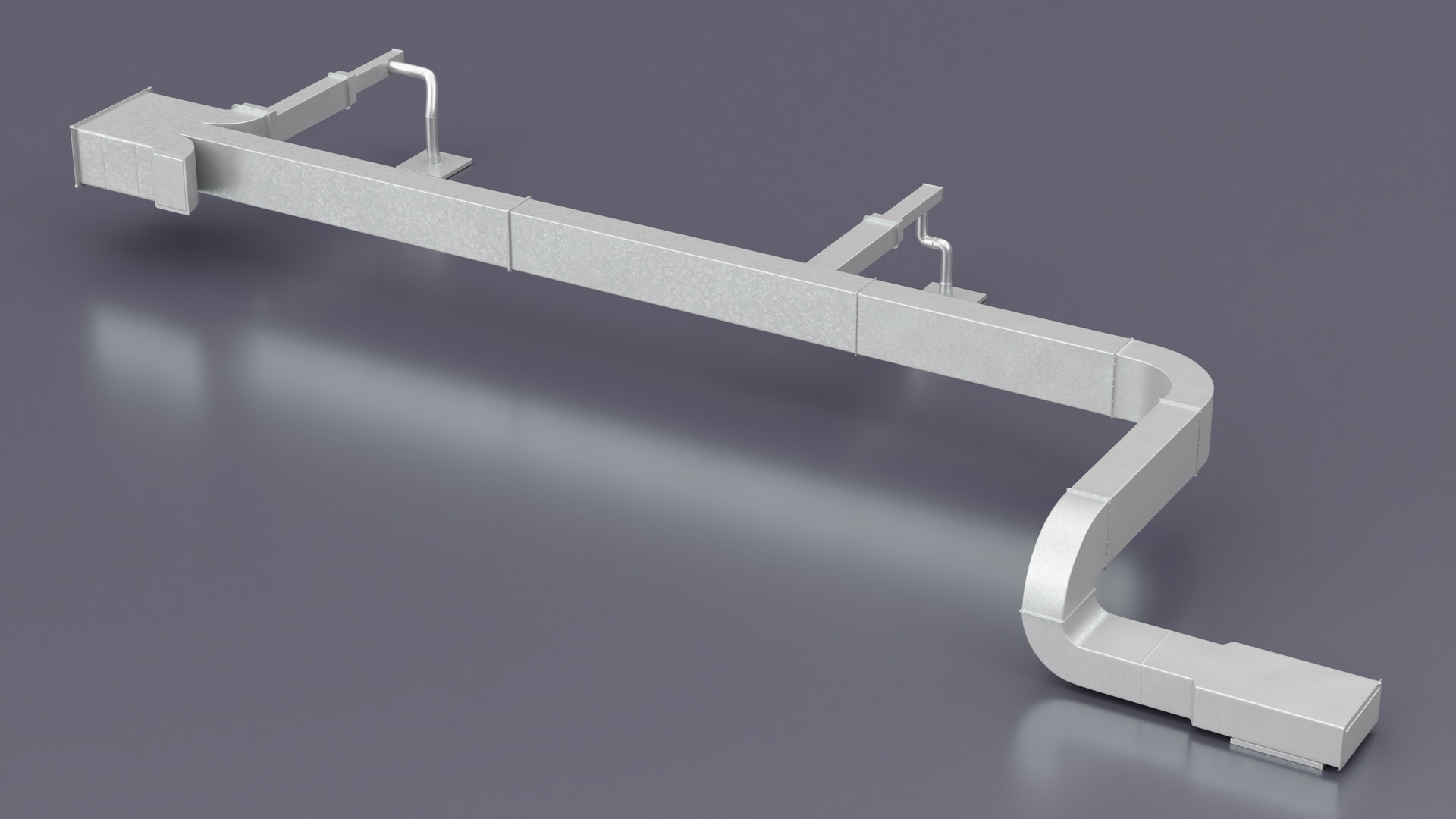 Industrial HVAC Ductwork 3D model