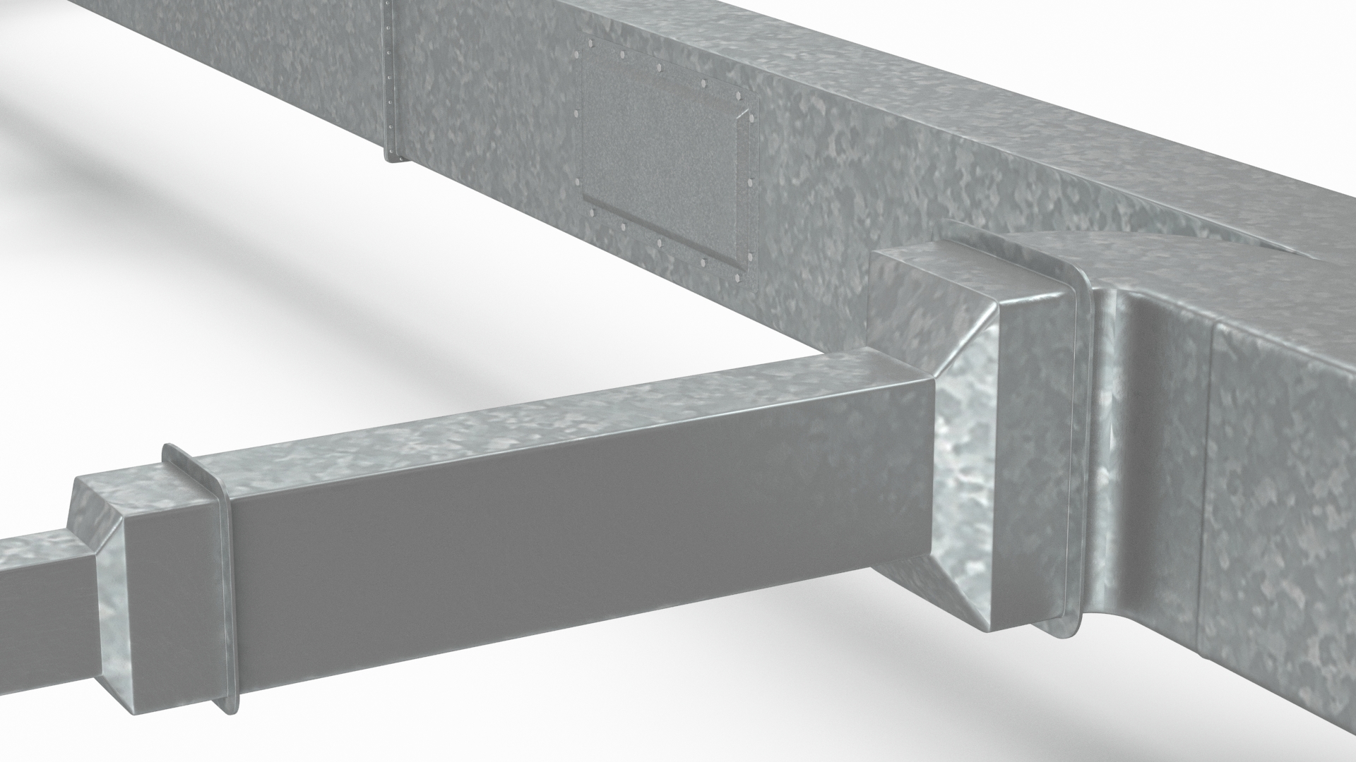 Industrial HVAC Ductwork 3D model