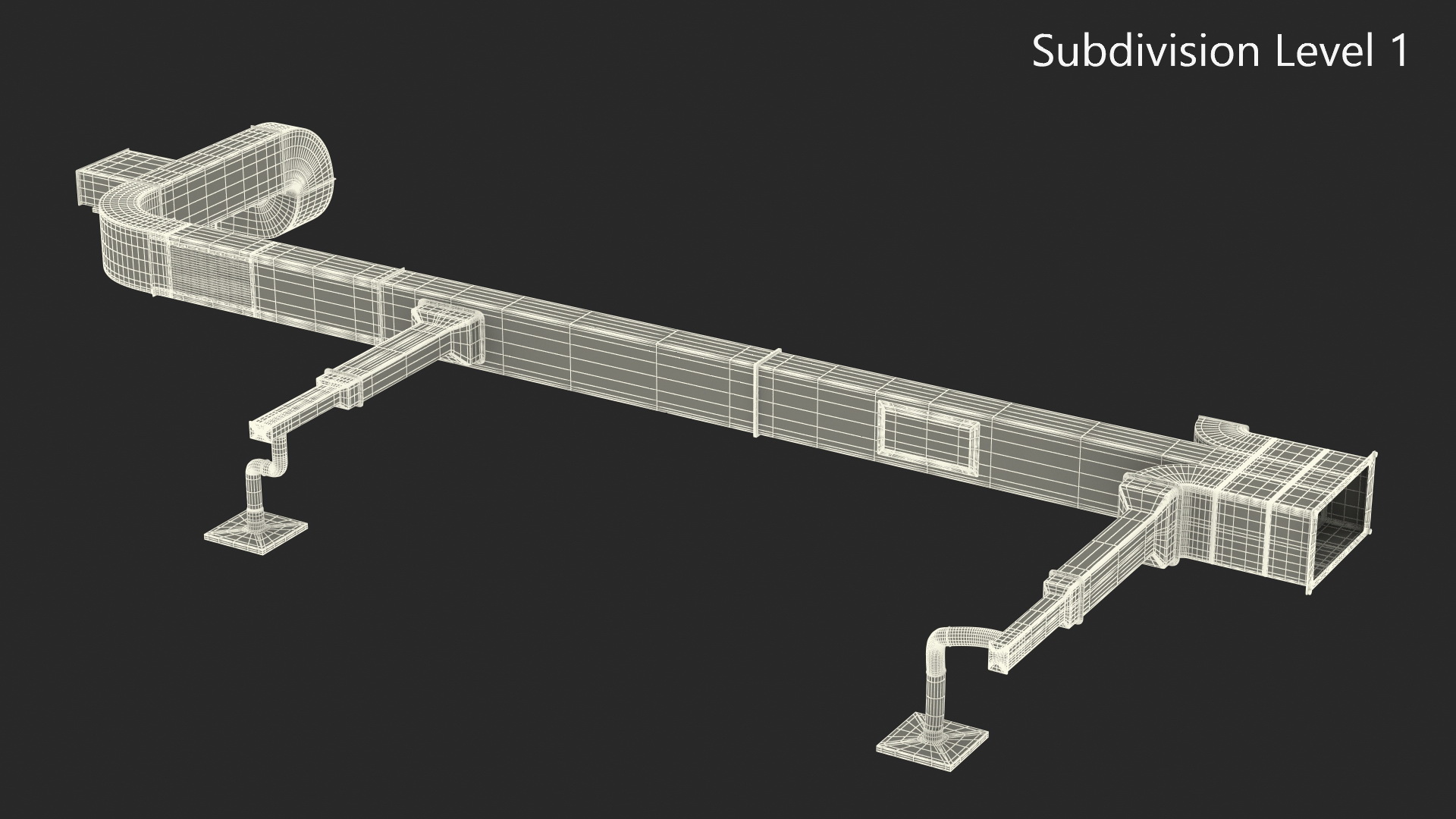 Industrial HVAC Ductwork 3D model