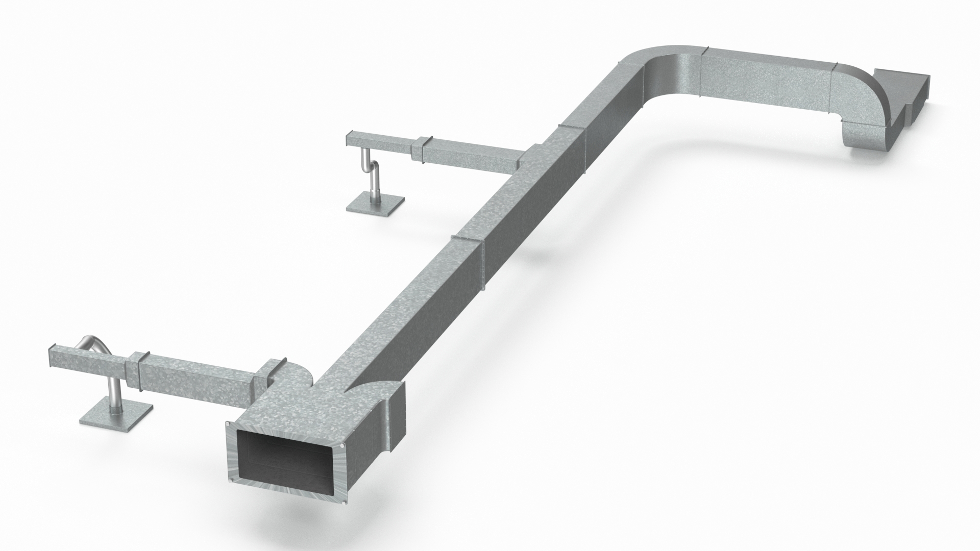 Industrial HVAC Ductwork 3D model