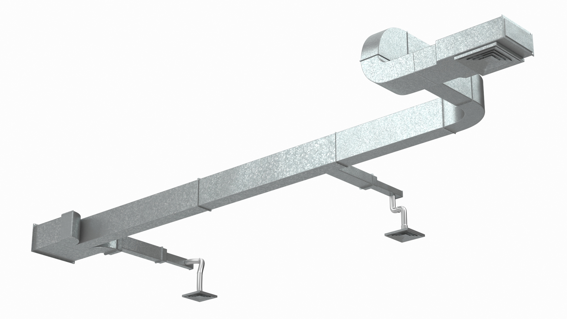 Industrial HVAC Ductwork 3D model