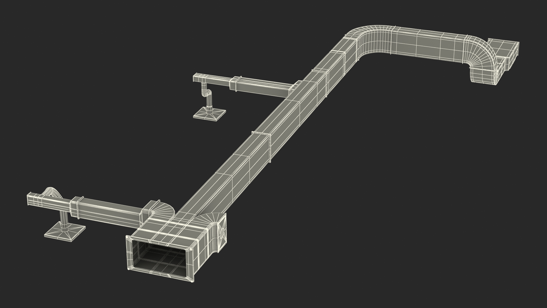 Industrial HVAC Ductwork 3D model