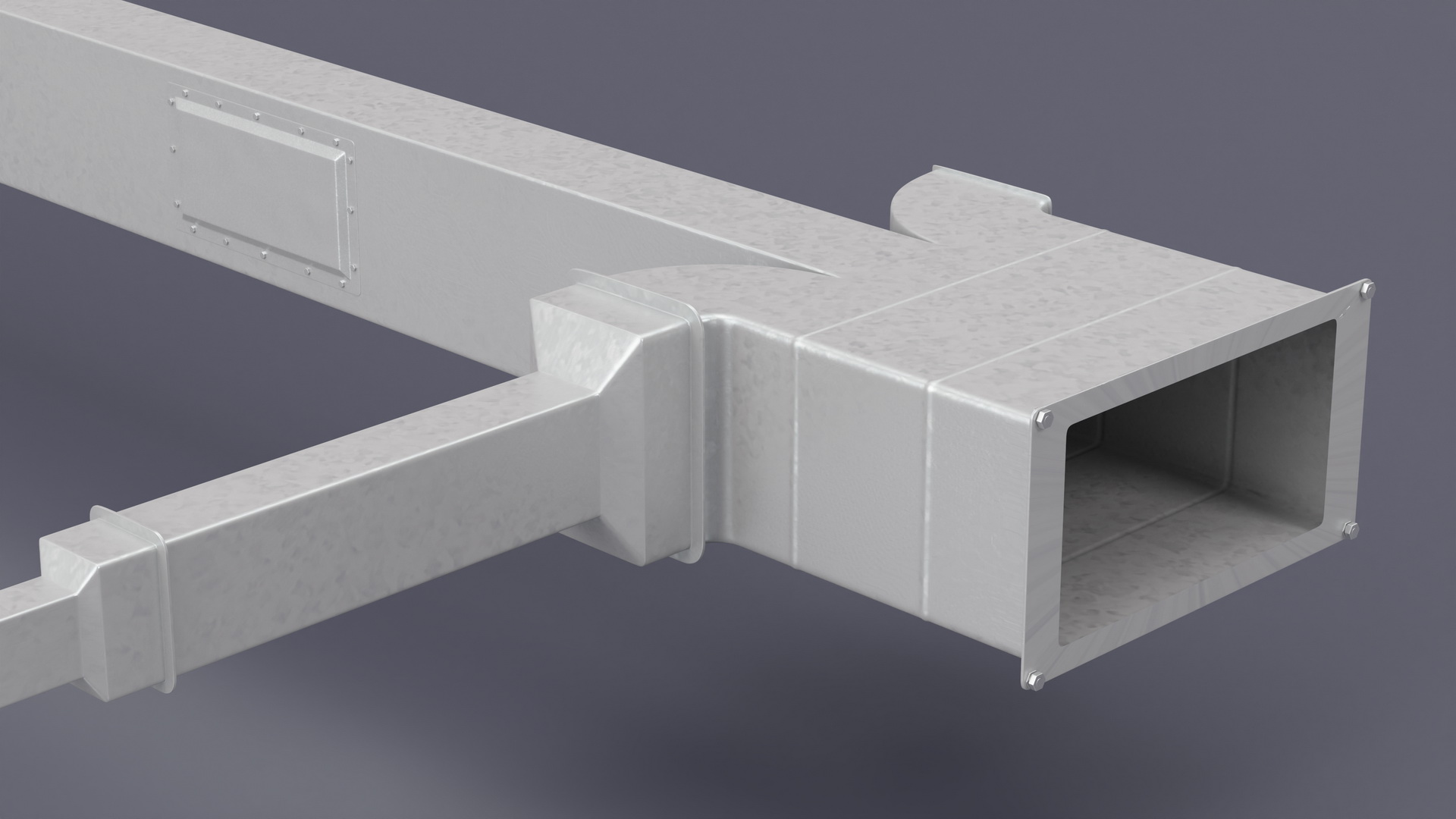 Industrial HVAC Ductwork 3D model