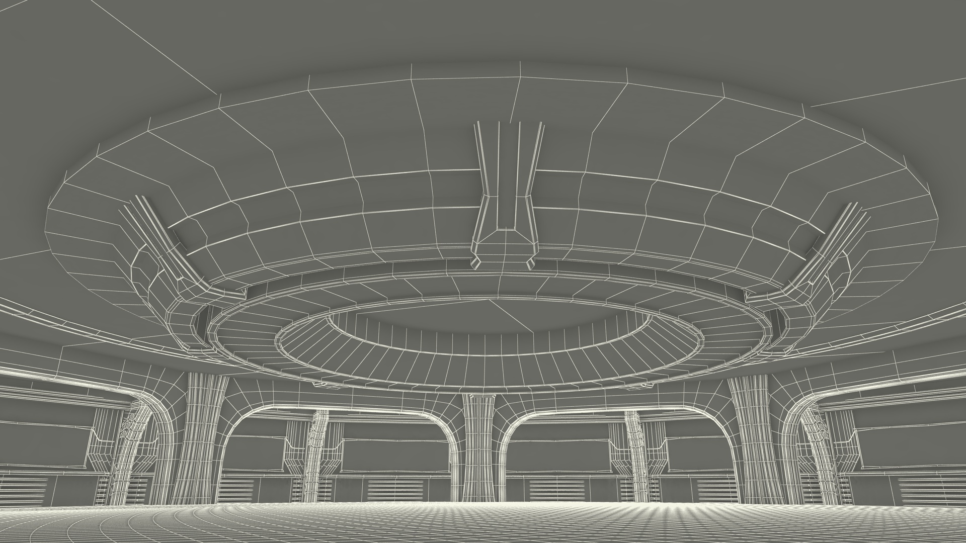 3D Empty Sci Fi Laboratory model