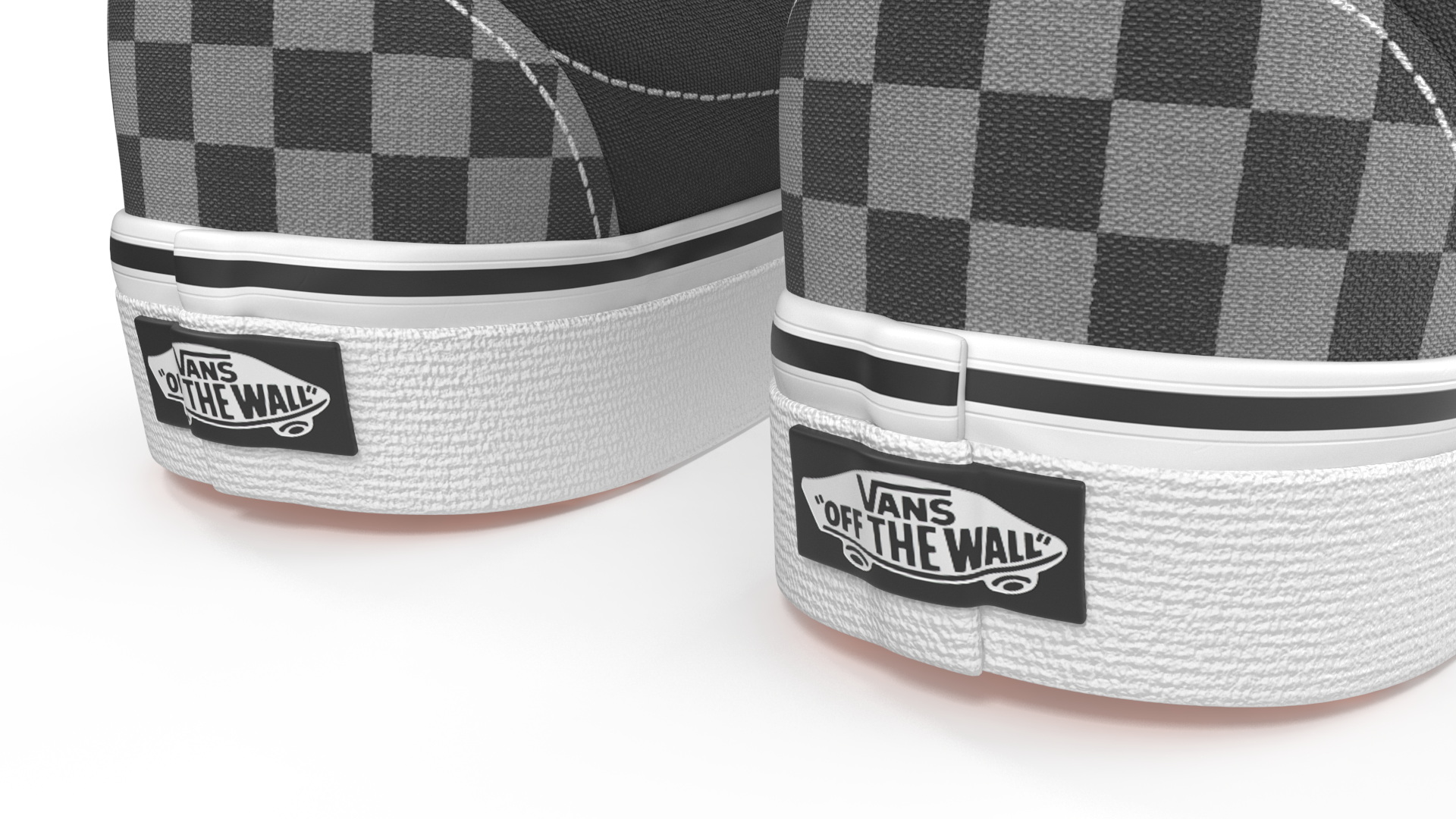 Classic Slip-On Checkerboard Sneakers Vans 3D