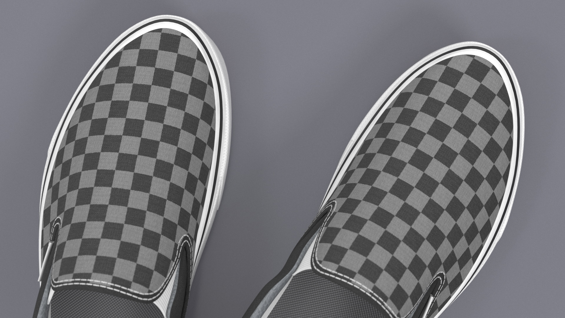 Classic Slip-On Checkerboard Sneakers Vans 3D