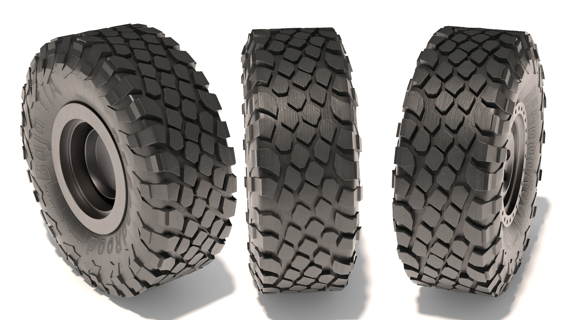 3D Heavy Off Road Vehicle Tire with Rim