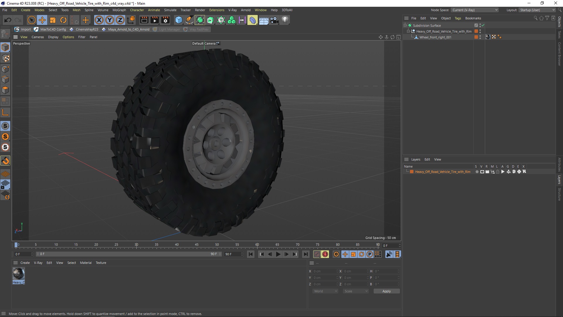 3D Heavy Off Road Vehicle Tire with Rim