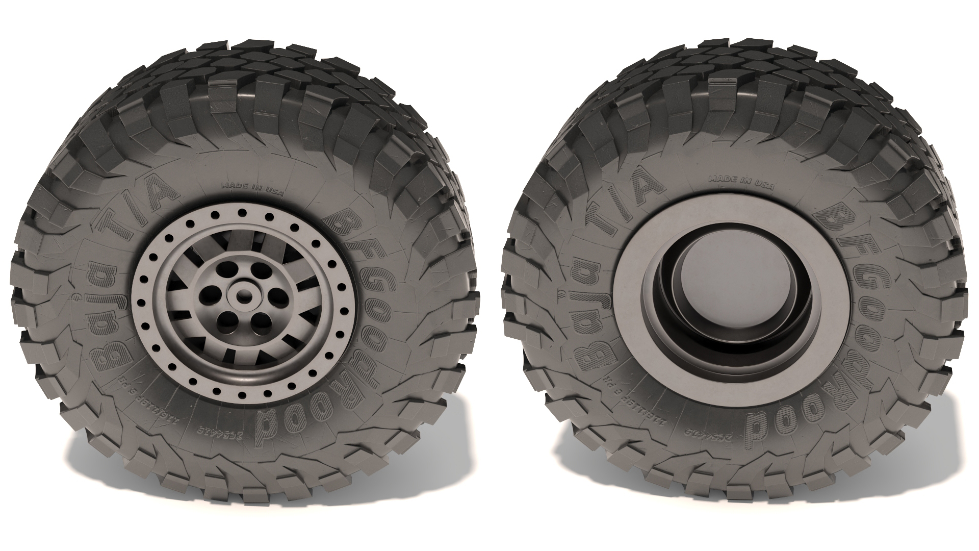 3D Heavy Off Road Vehicle Tire with Rim