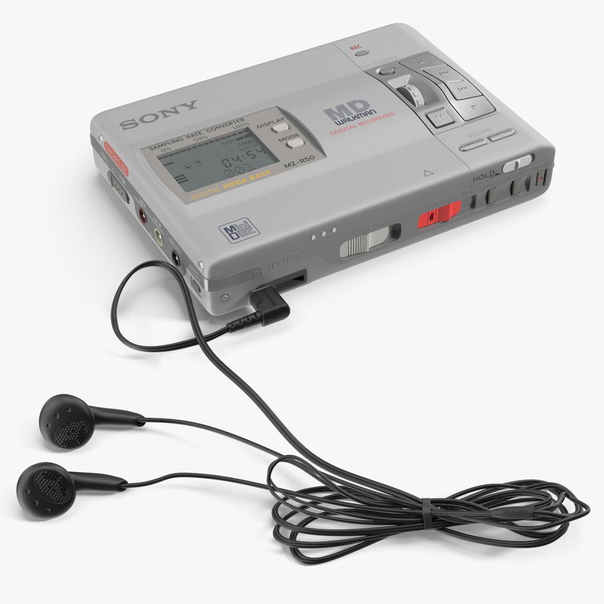 Sony MZ R50 with Headphones 3D model preview