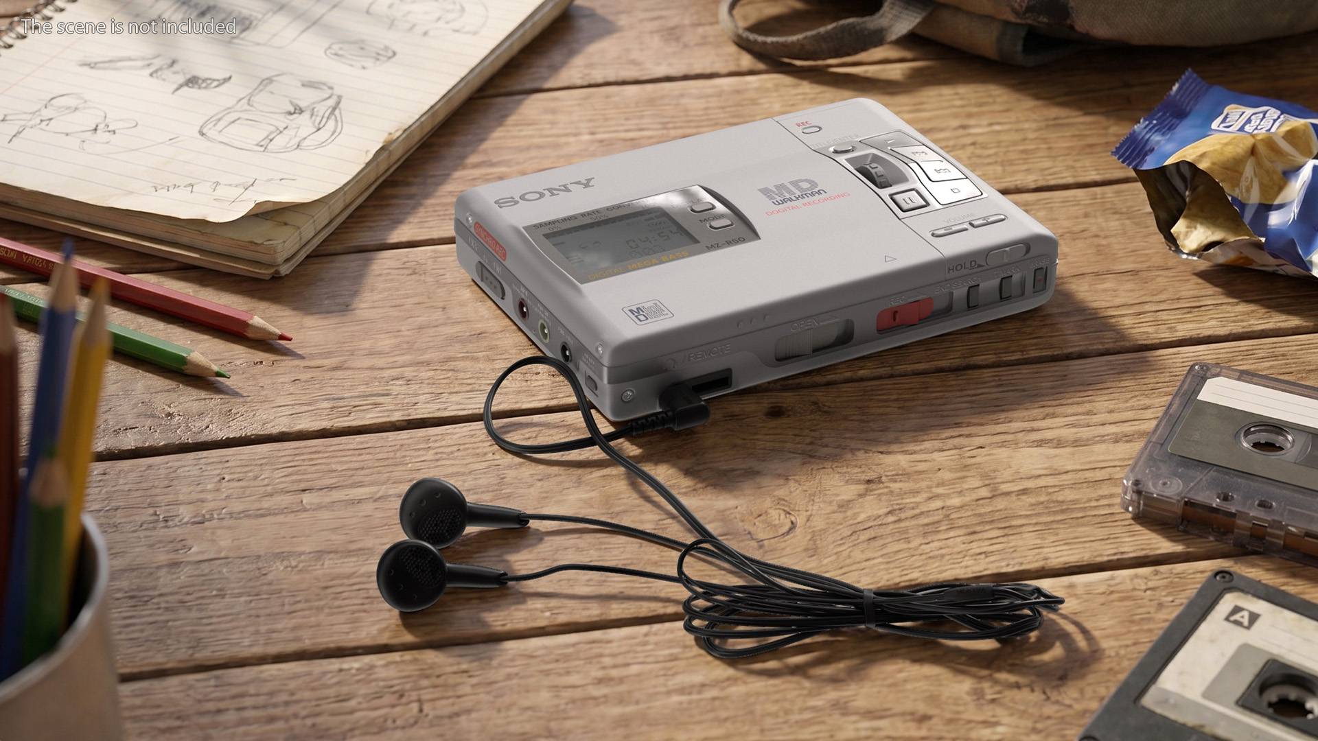 Sony MZ R50 with Headphones, view 3