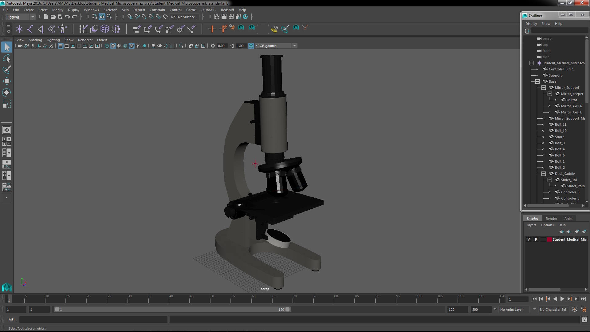 3D Student Medical Microscope