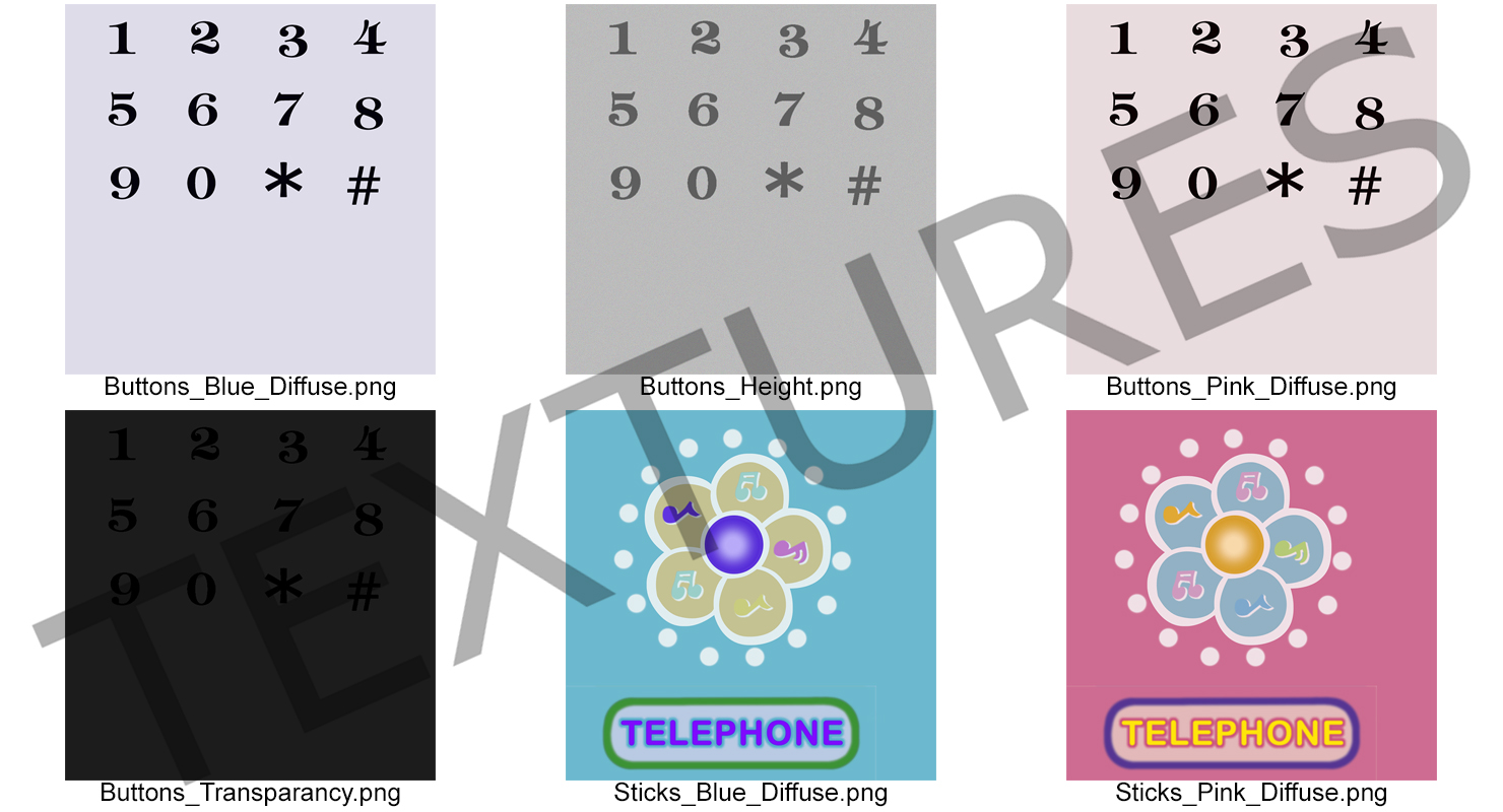 Toy Phone Pink 3D model