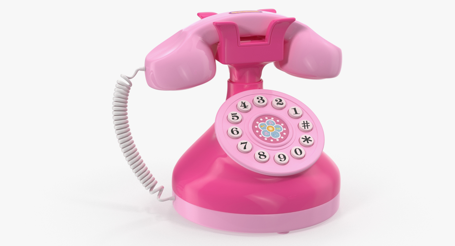 Toy Phone Pink 3D model