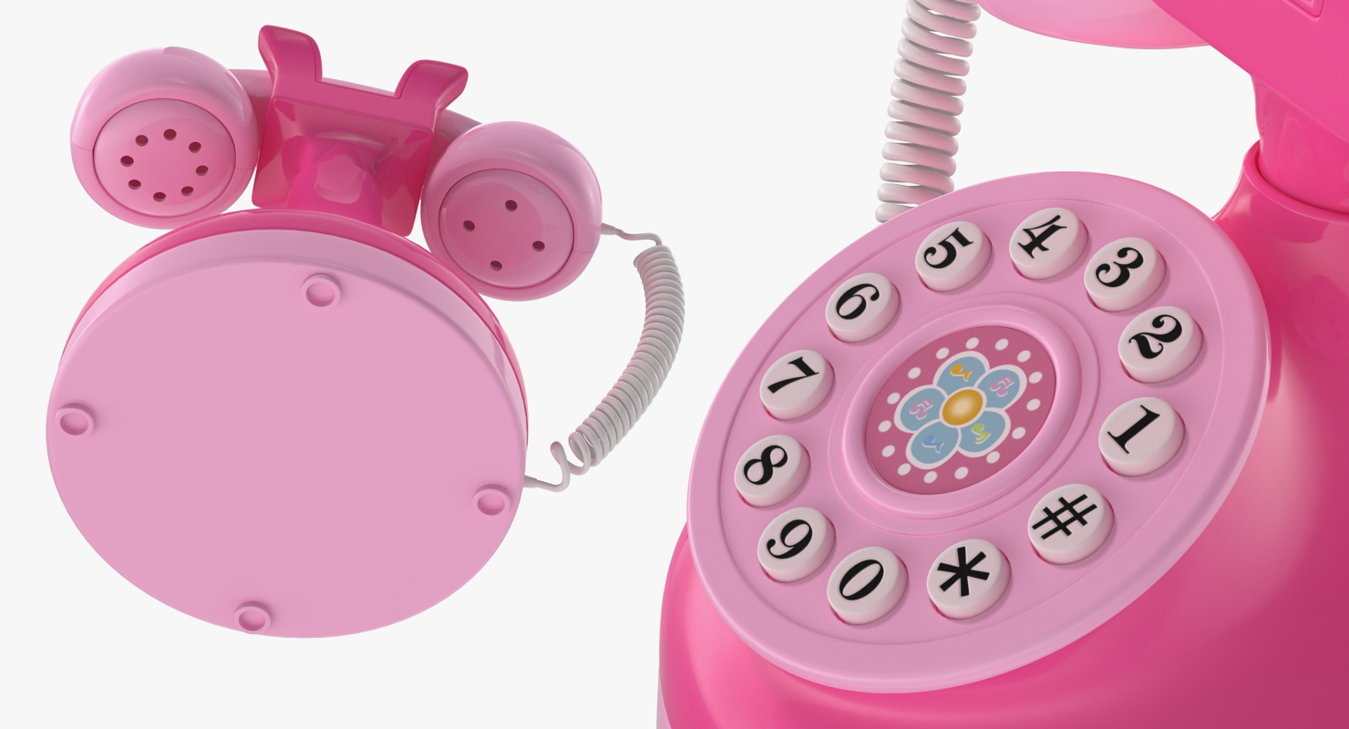Toy Phone Pink 3D model