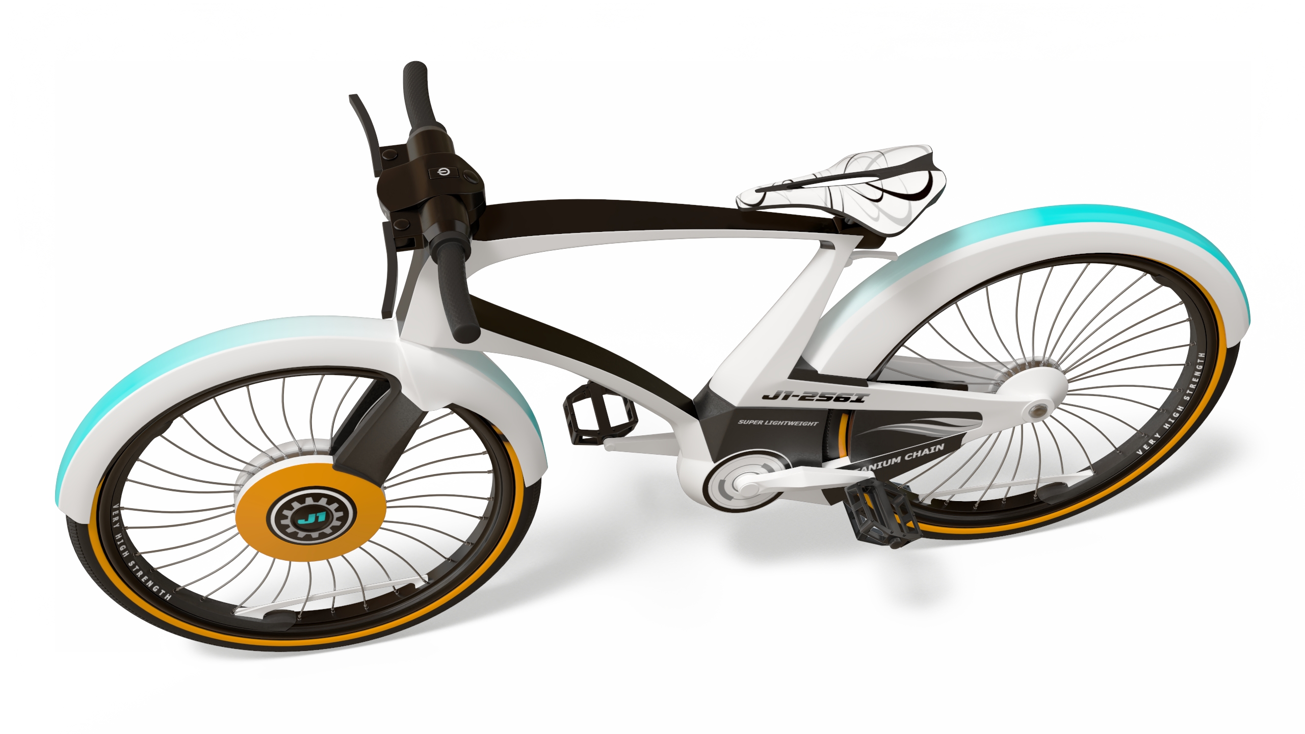 3D model Futuristic Urban Bicycle White