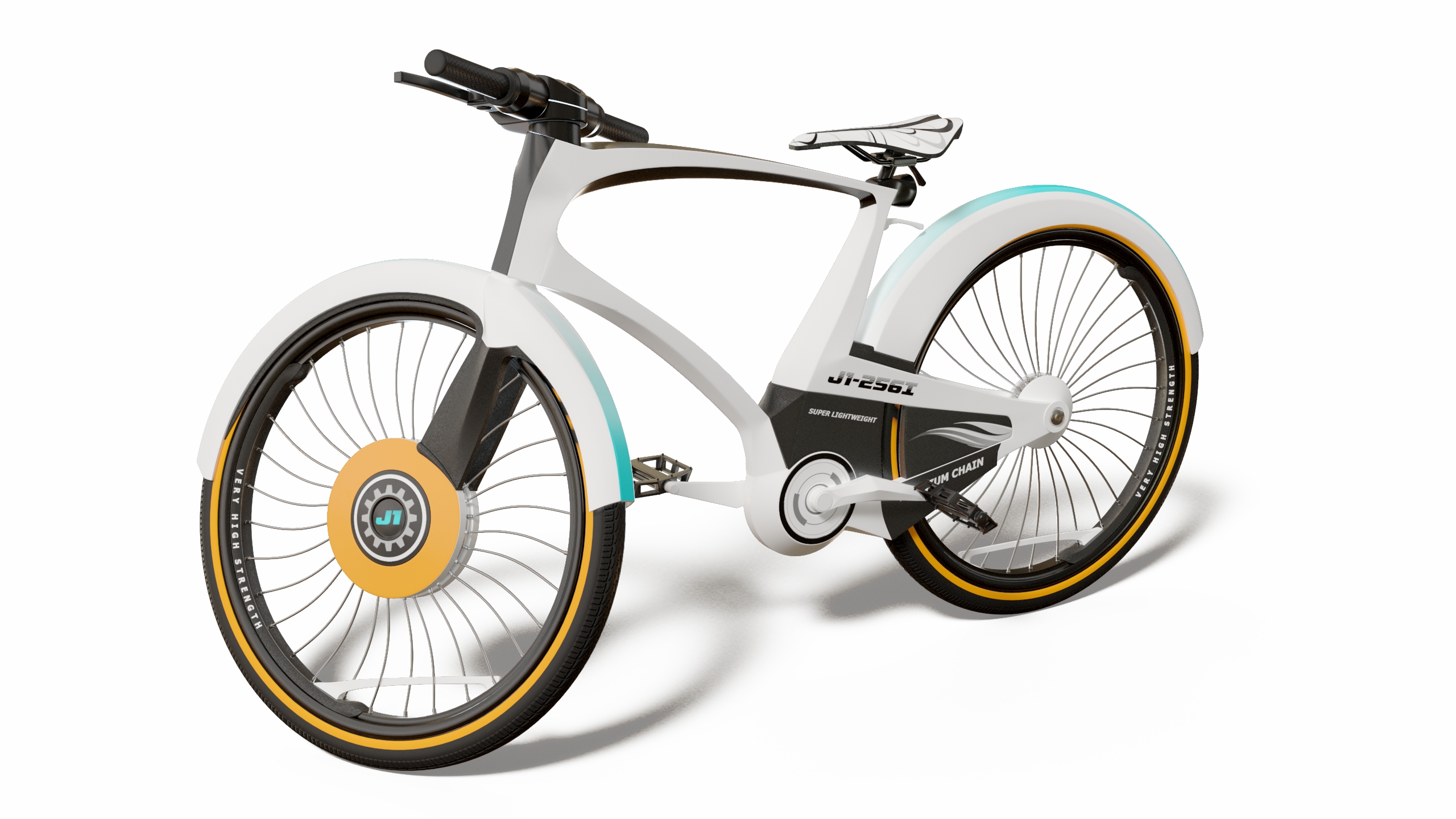 3D model Futuristic Urban Bicycle White