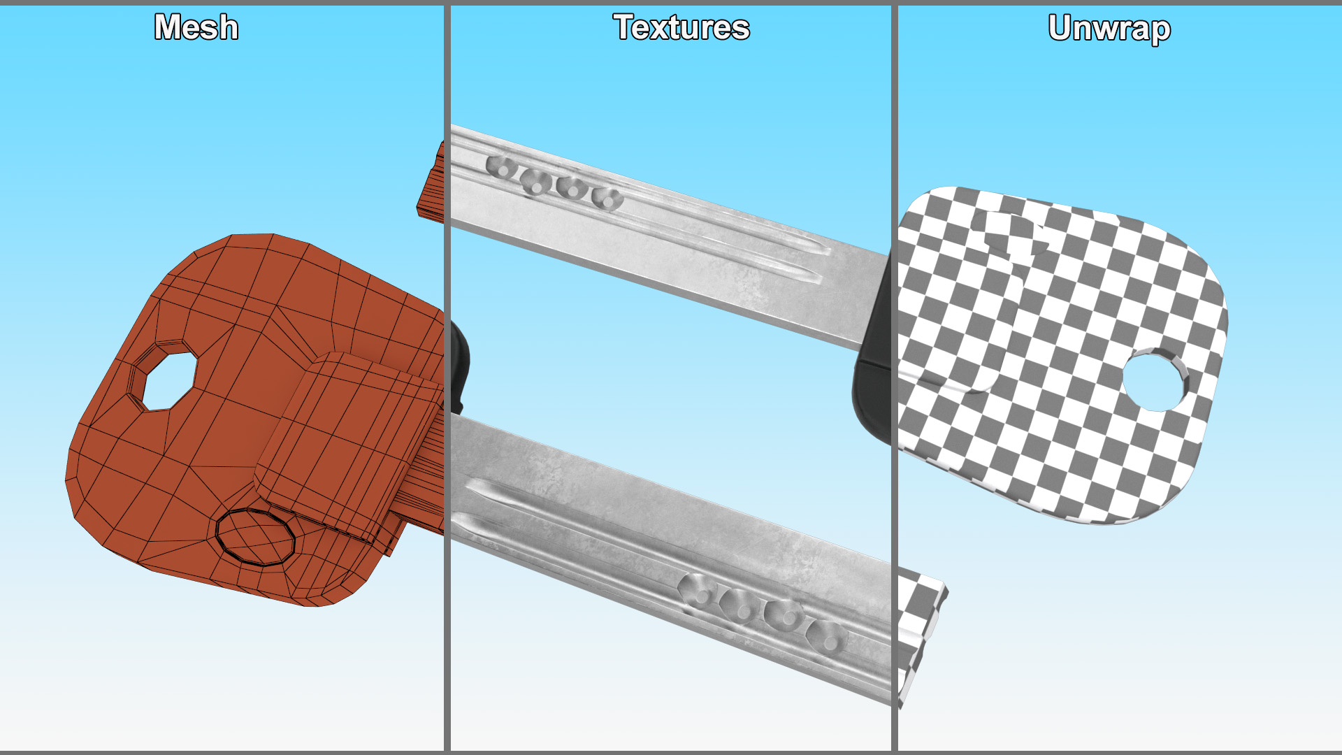 3D model Car Punched Key