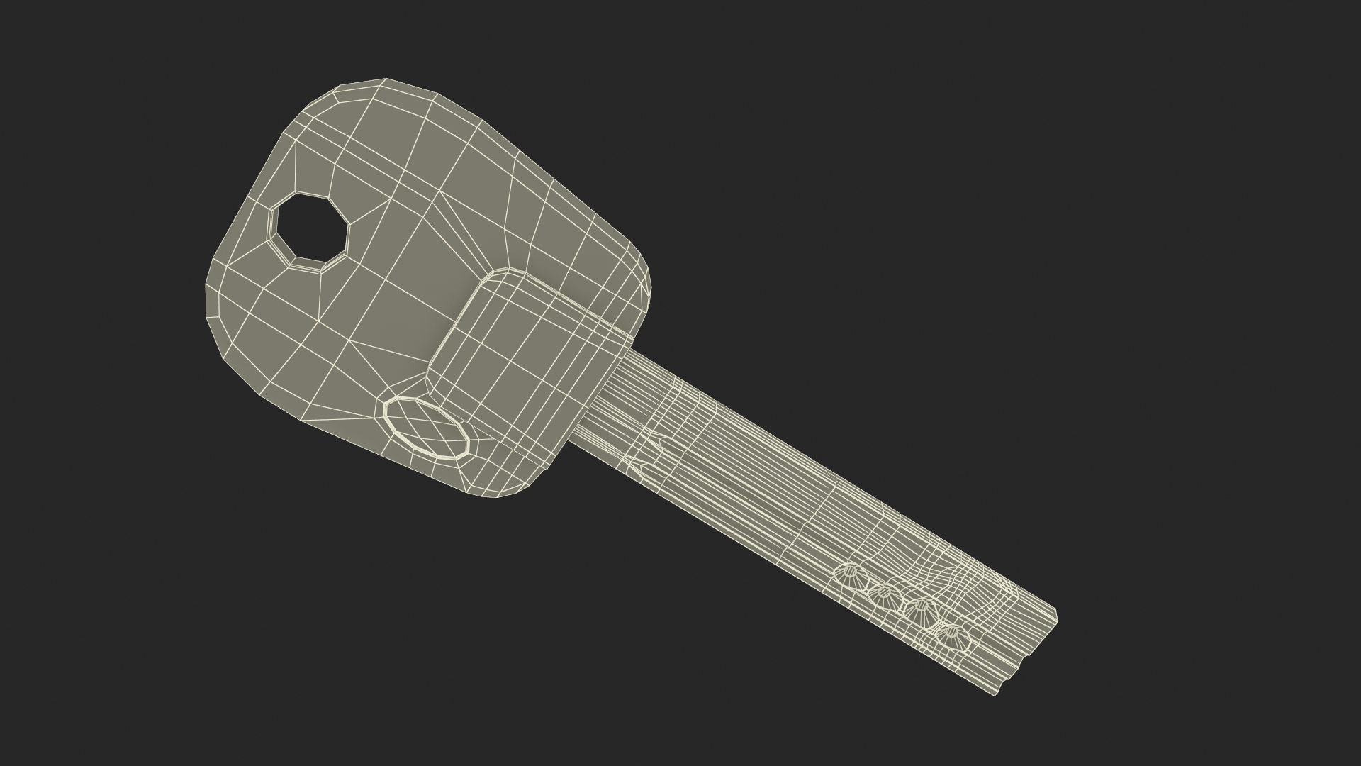 3D model Car Punched Key