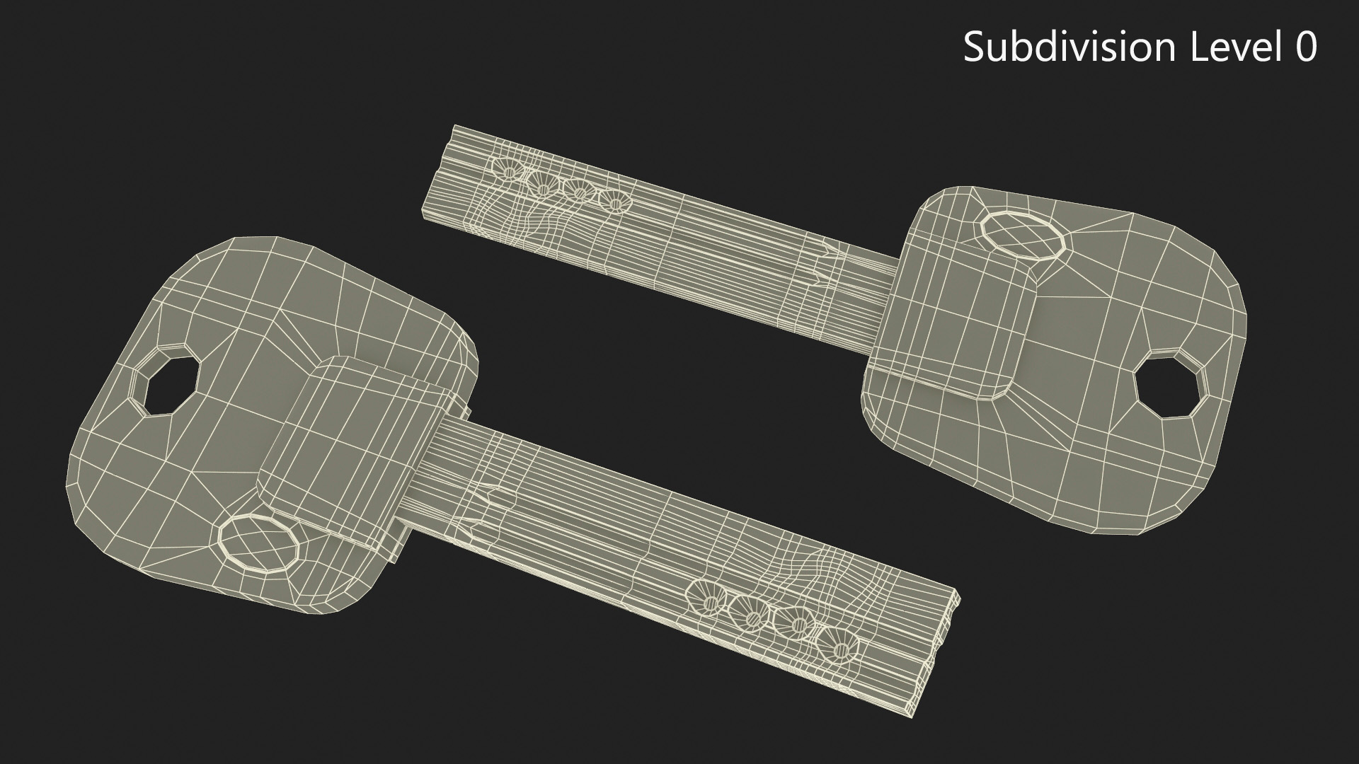3D model Car Punched Key