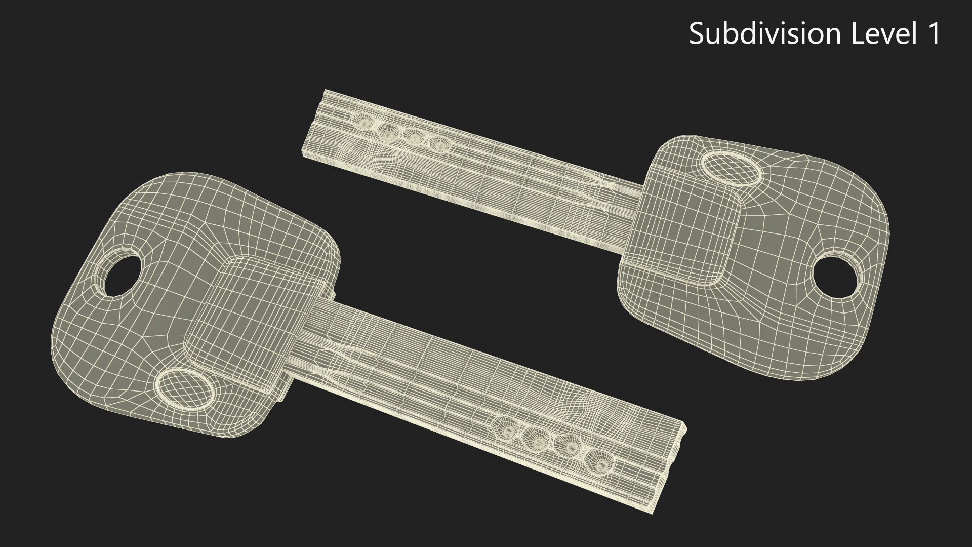 3D model Car Punched Key