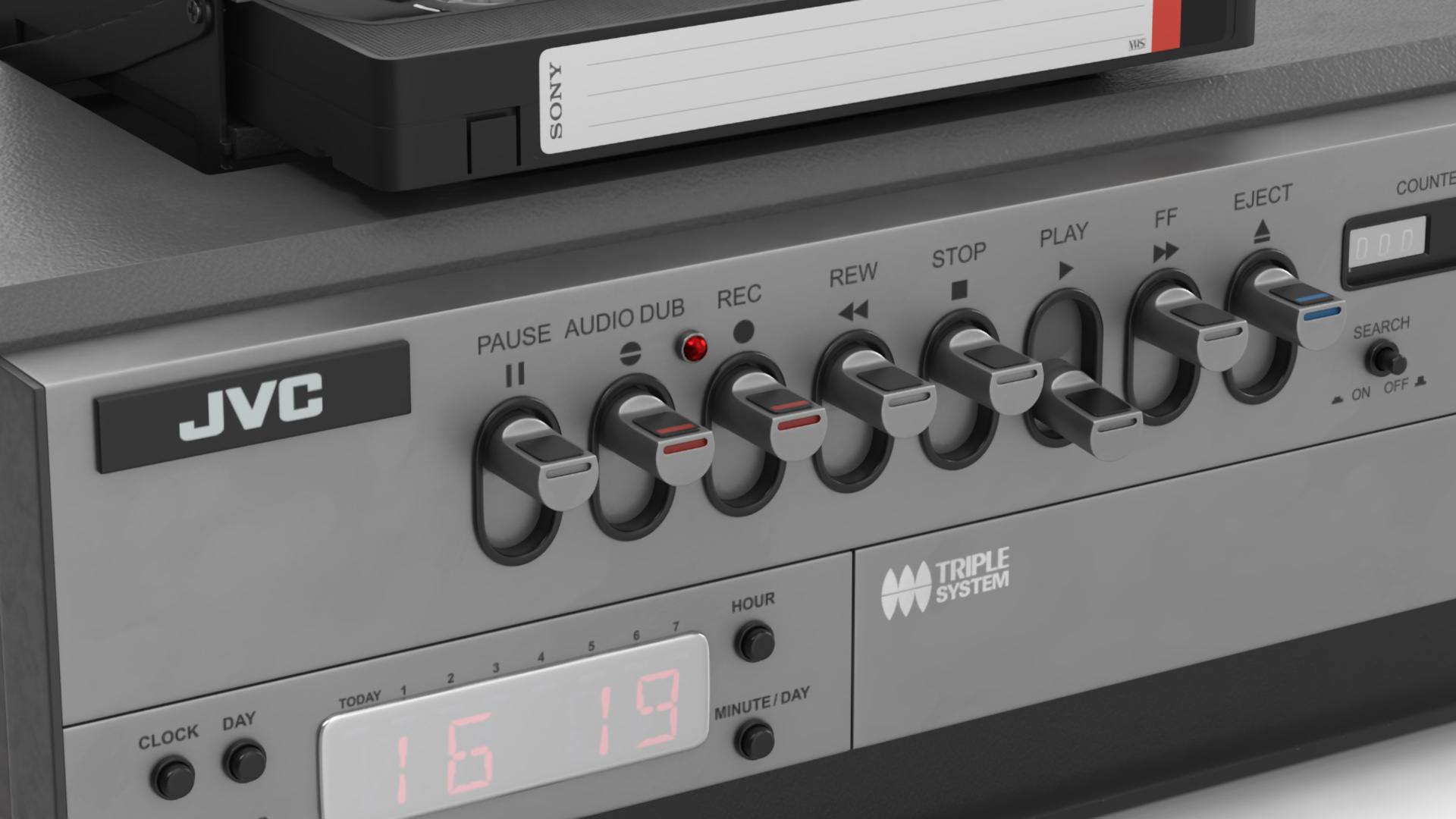 3D VHS Player JVC HR-3330TR with Cassette Sony model