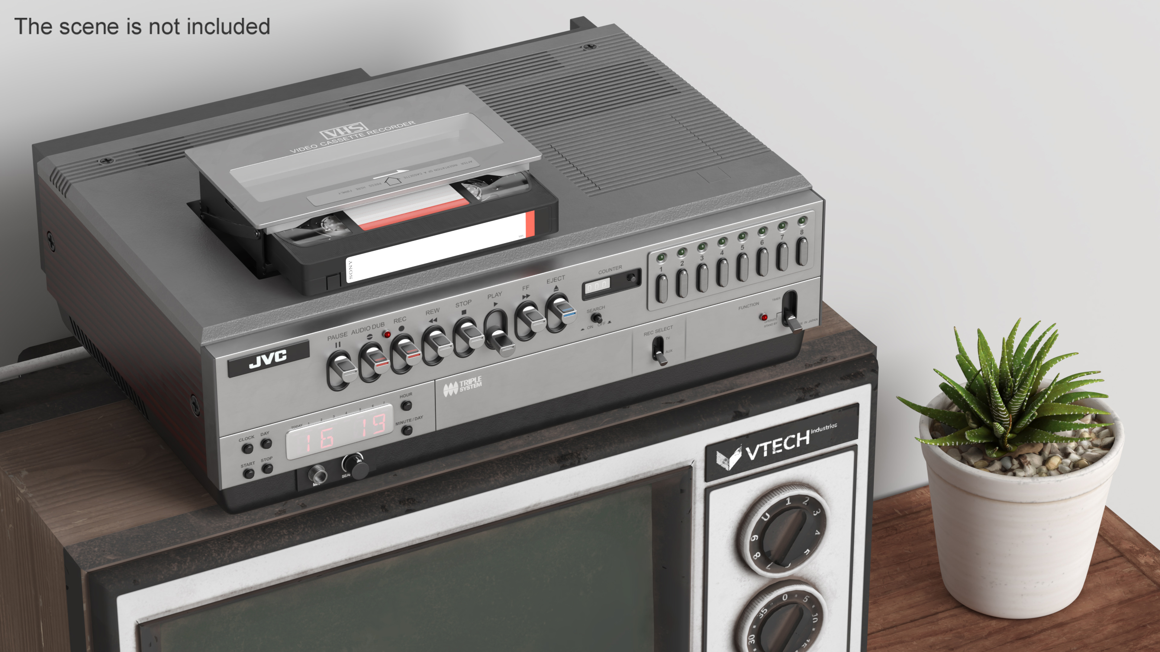 3D VHS Player JVC HR-3330TR with Cassette Sony model