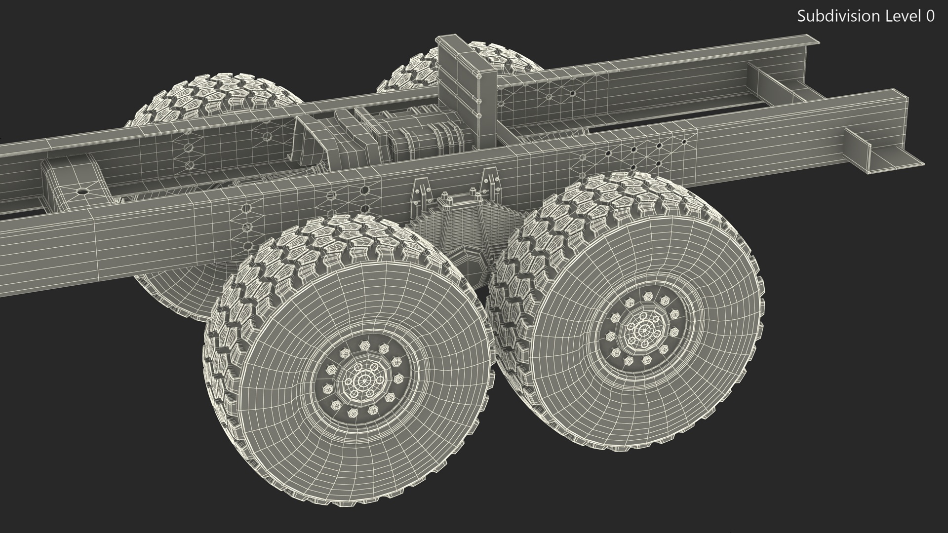 3D model Chassis for Super Heavy Trucks