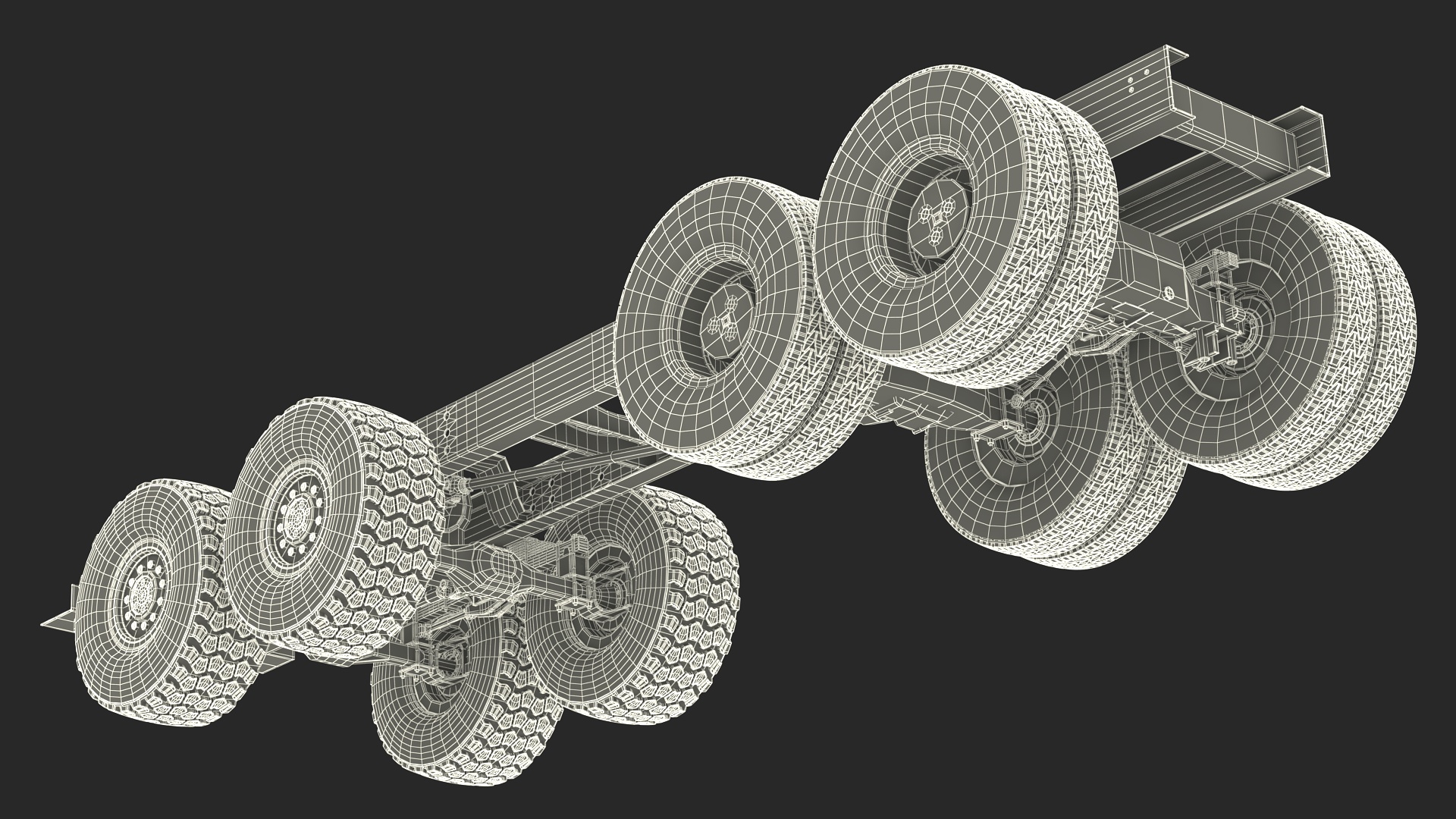 3D model Chassis for Super Heavy Trucks