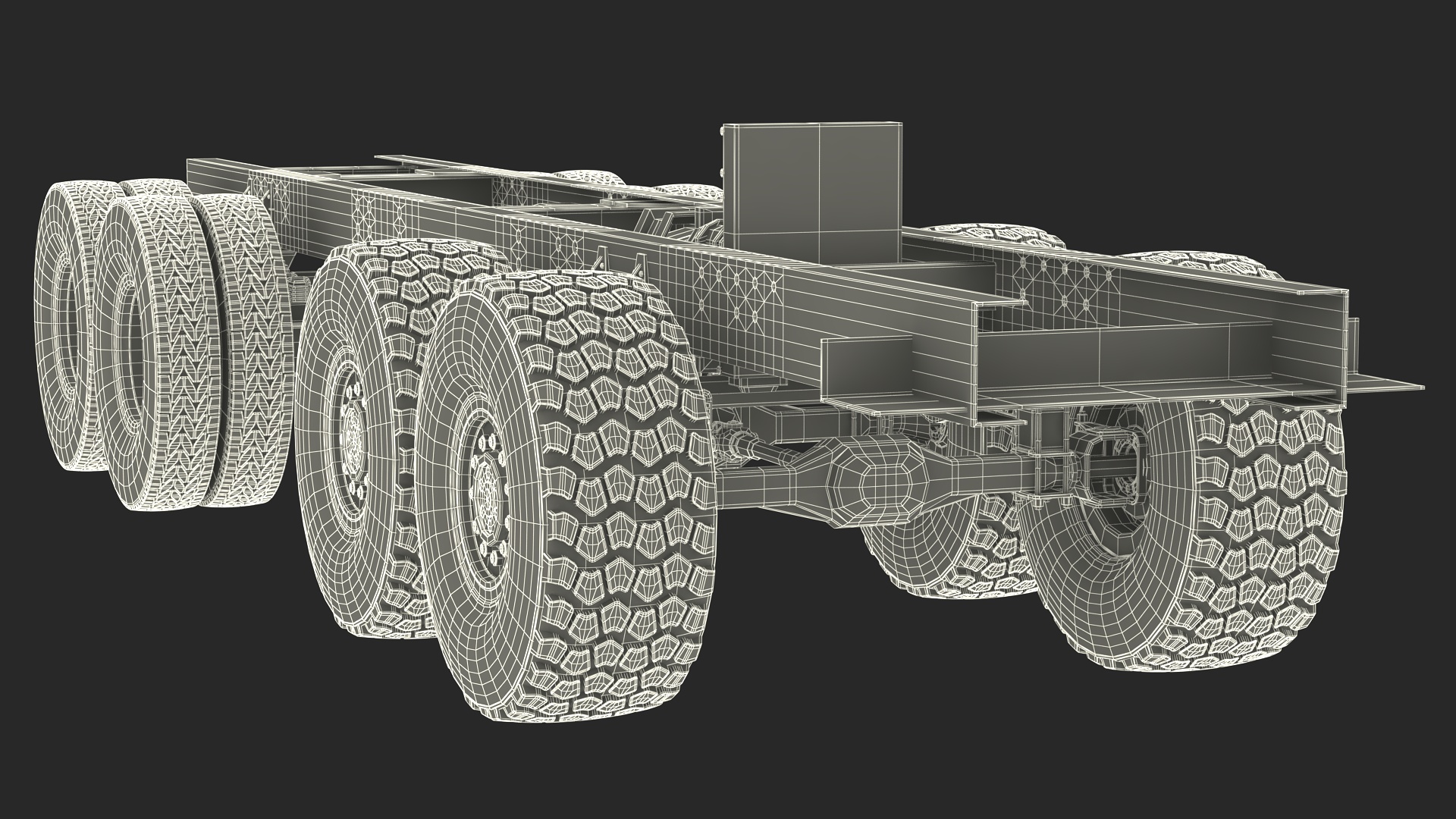3D model Chassis for Super Heavy Trucks