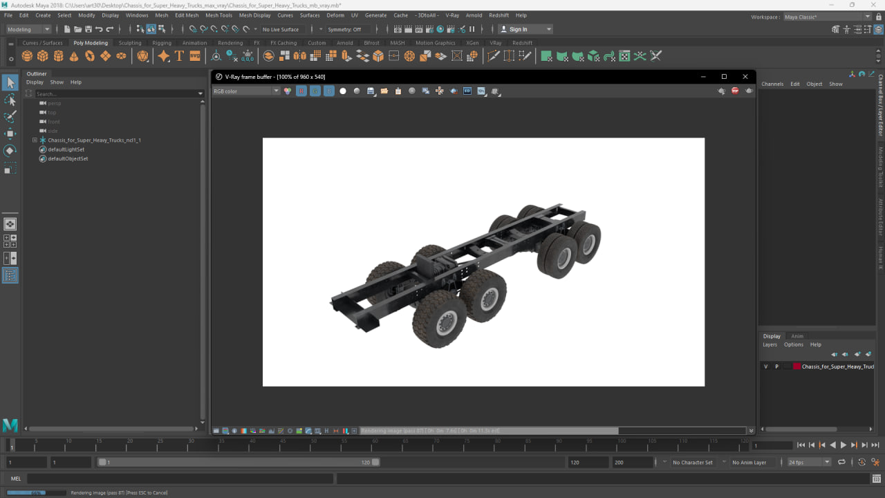 3D model Chassis for Super Heavy Trucks
