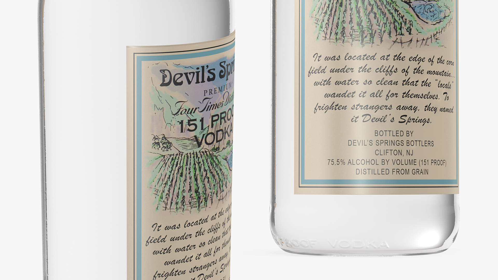 Devil Springs Vodka 1L 3D