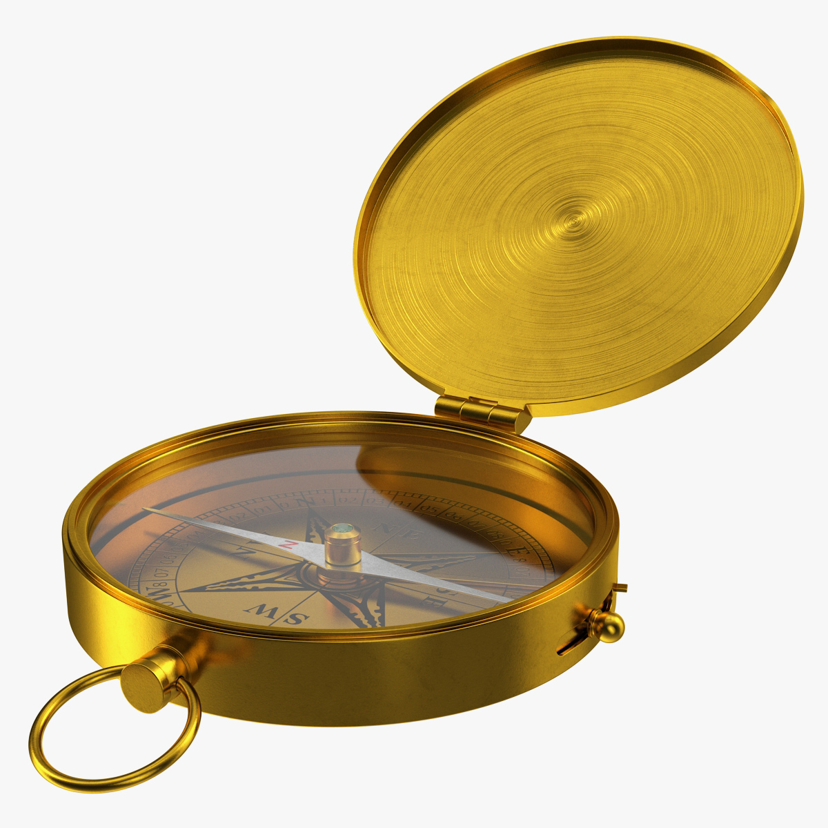 Vintage Brass Compass, view 3