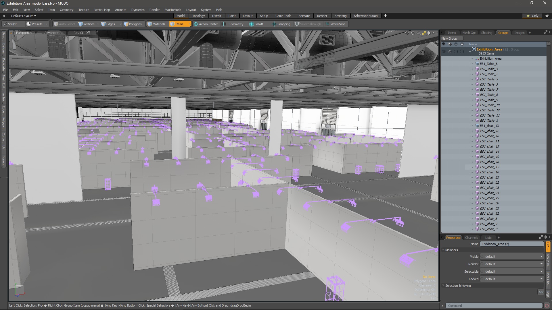 3D model Exhibition Area