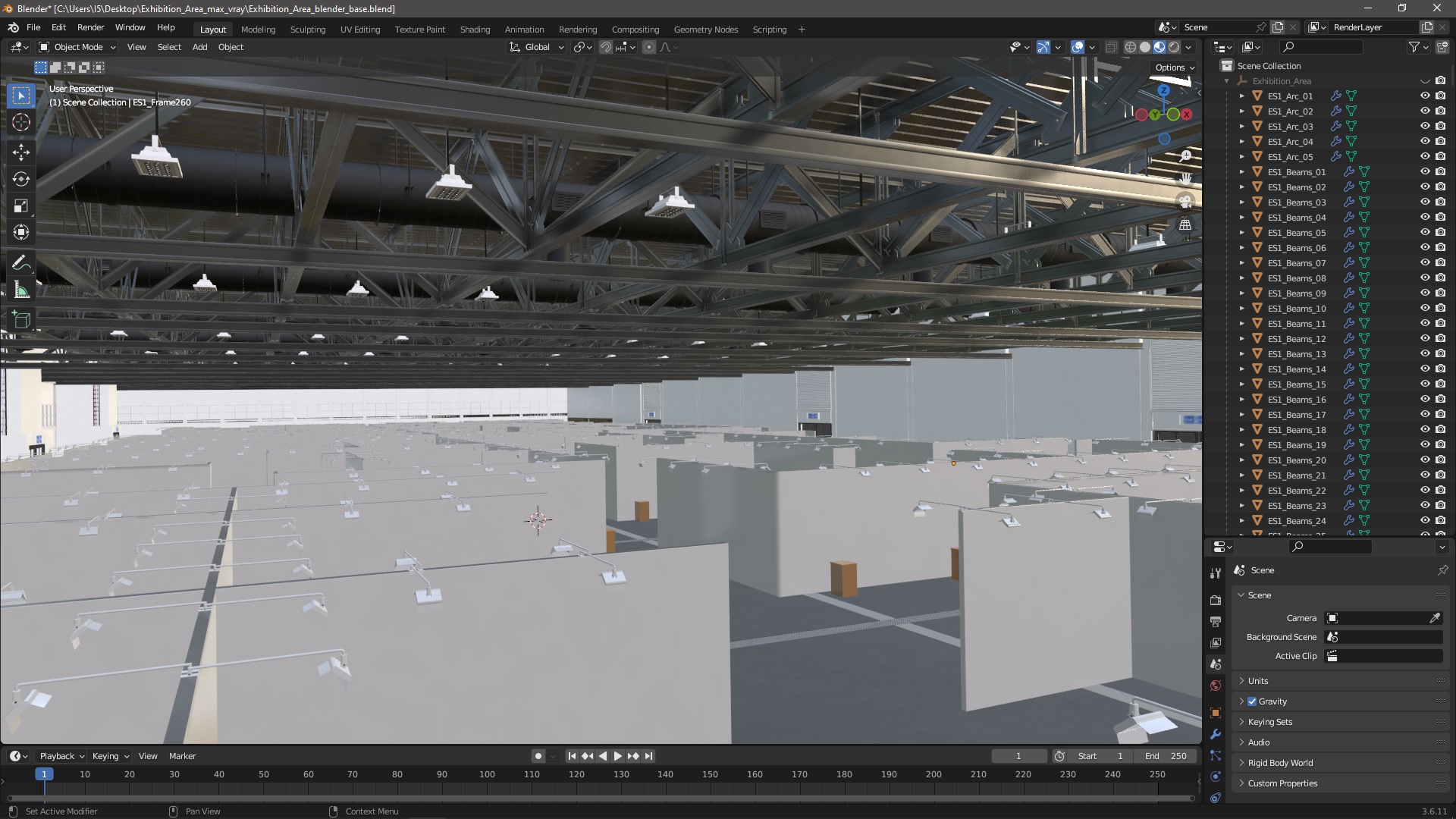 3D model Exhibition Area