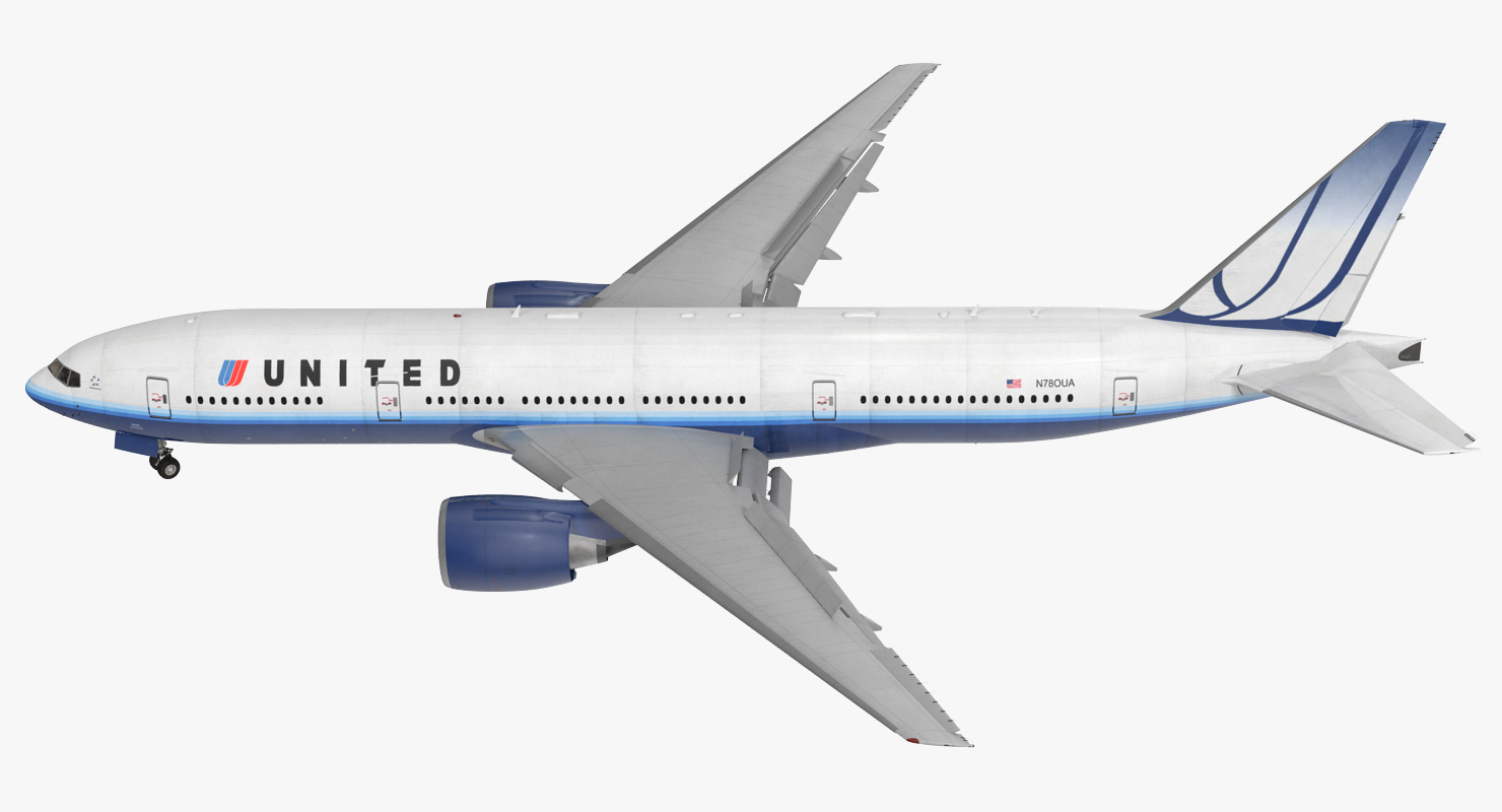 Boeing 777 200ER United Airlines 3D