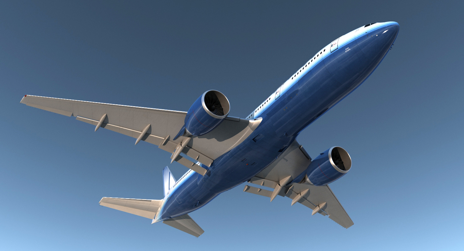 Boeing 777 200ER United Airlines 3D