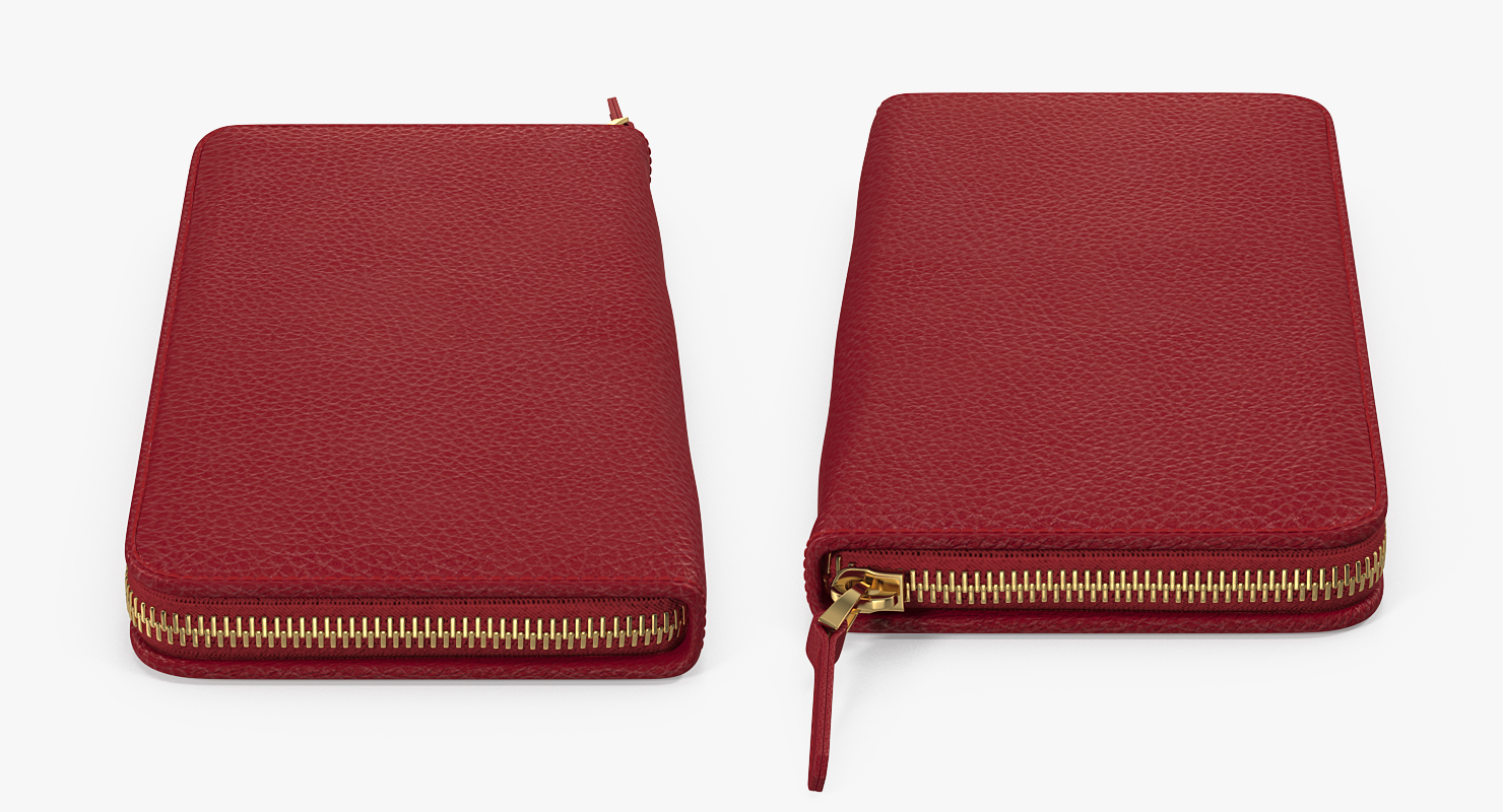 Women Purse Wallet Red 3D
