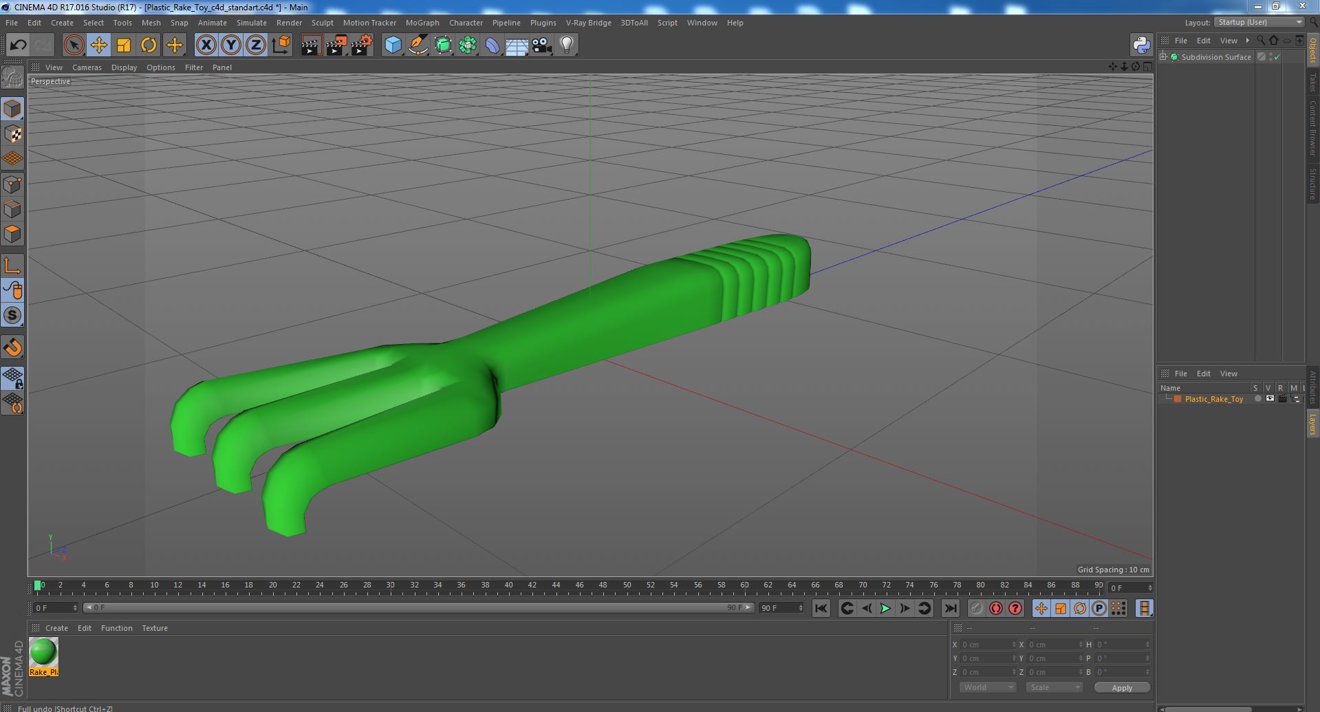 3D Plastic Rake Toy