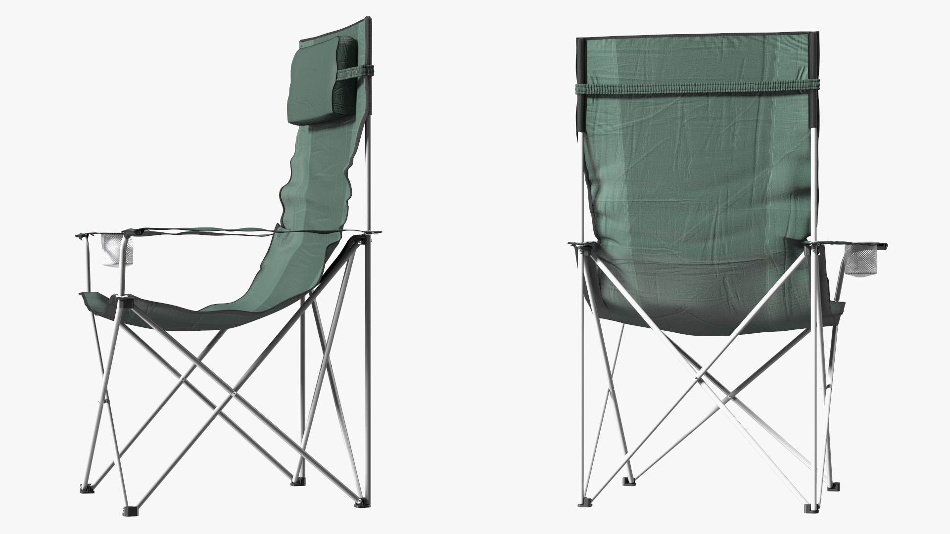 Folding Camping Chair with Cup Holder 3D