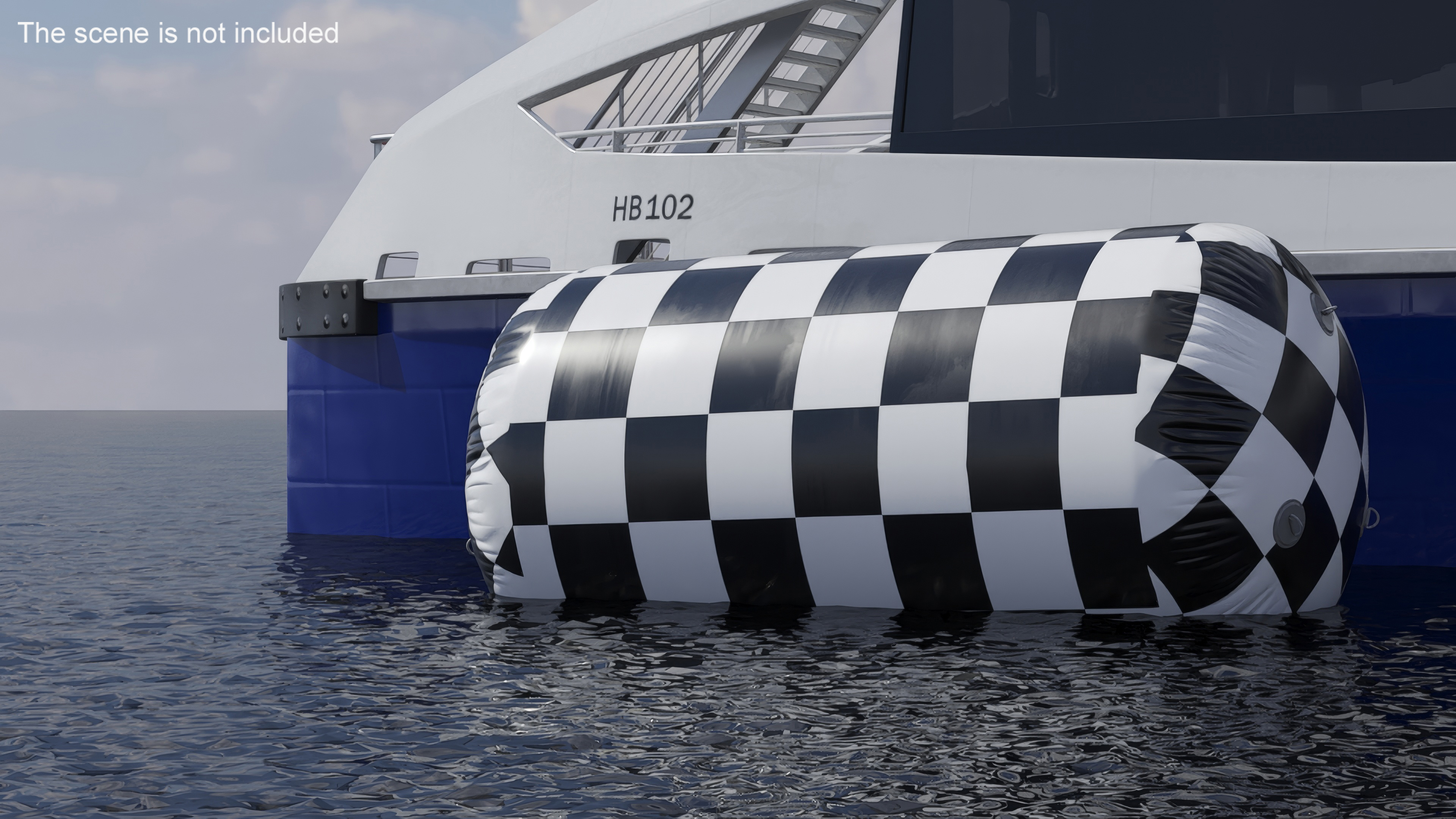 3D Floating Inflatable Marker Buoy for Water Sport Chess Pattern