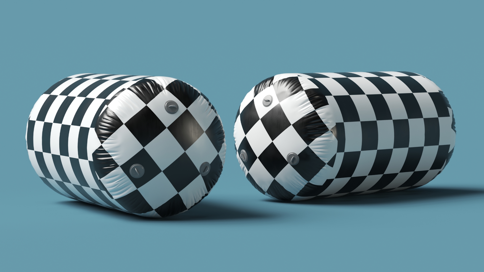 3D Floating Inflatable Marker Buoy for Water Sport Chess Pattern