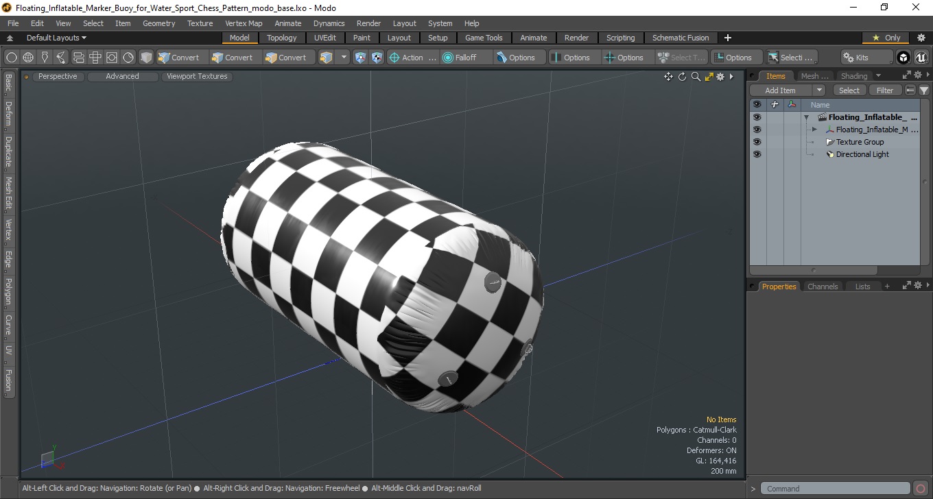 3D Floating Inflatable Marker Buoy for Water Sport Chess Pattern