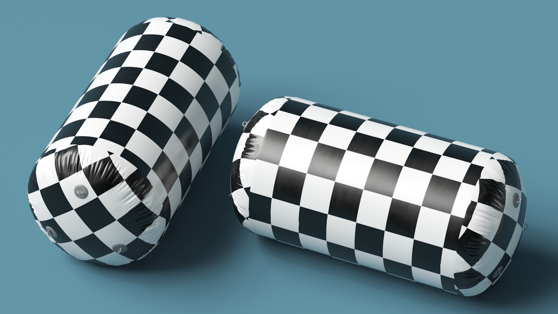 3D Floating Inflatable Marker Buoy for Water Sport Chess Pattern