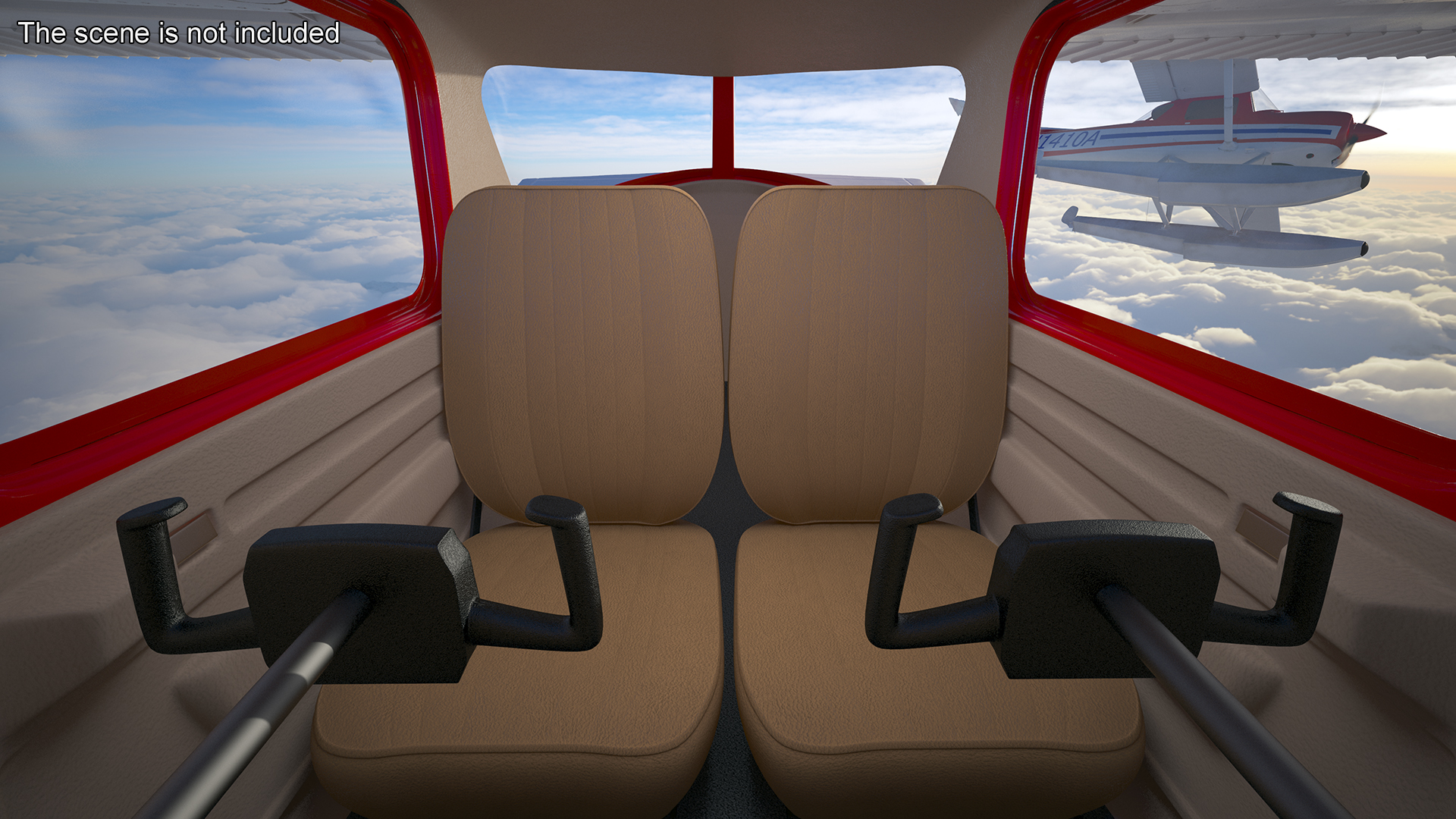 3D Light Propeller Seaplane Cessna 150 Rigged for Maya