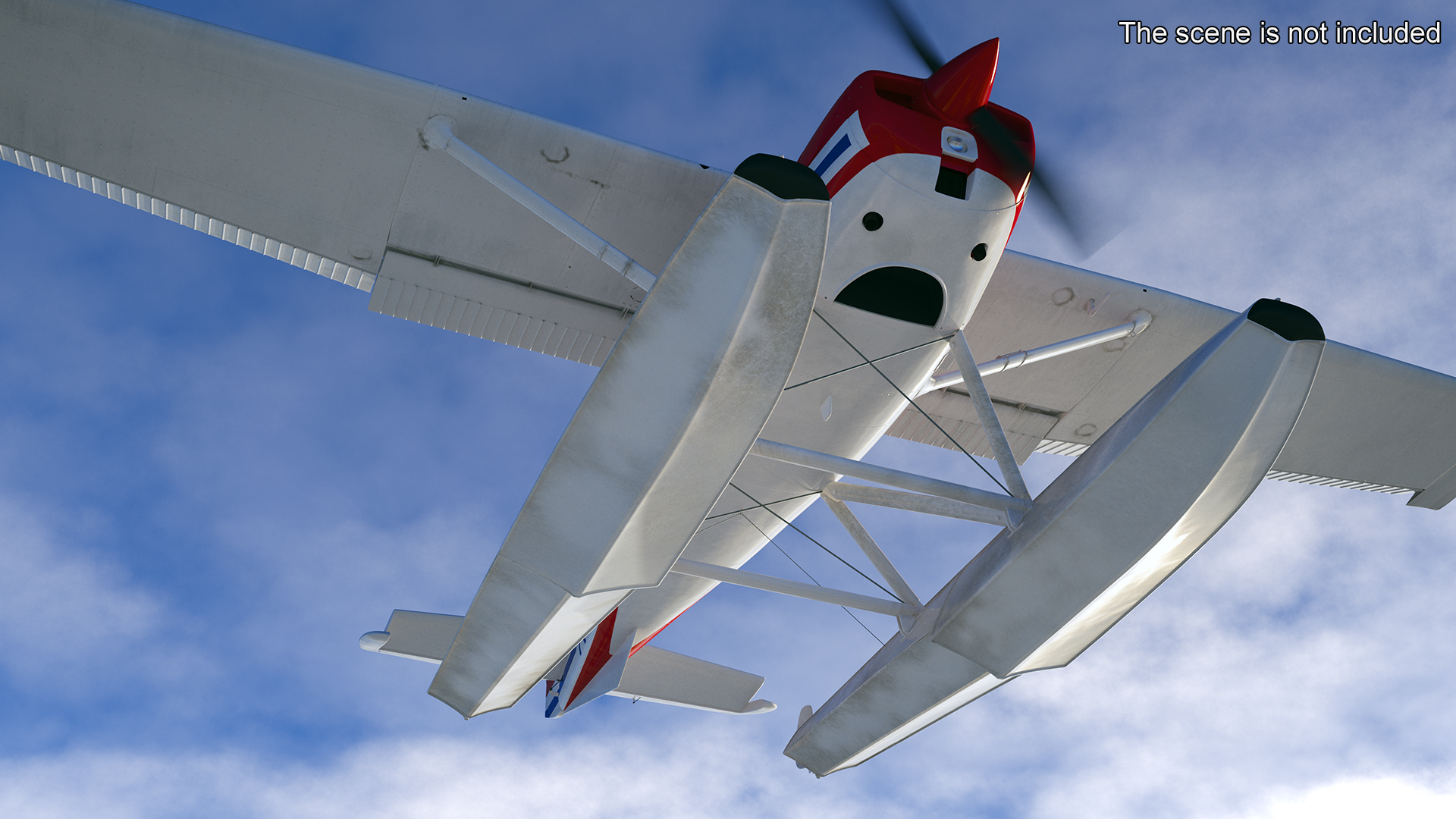 3D Light Propeller Seaplane Cessna 150 Rigged for Maya