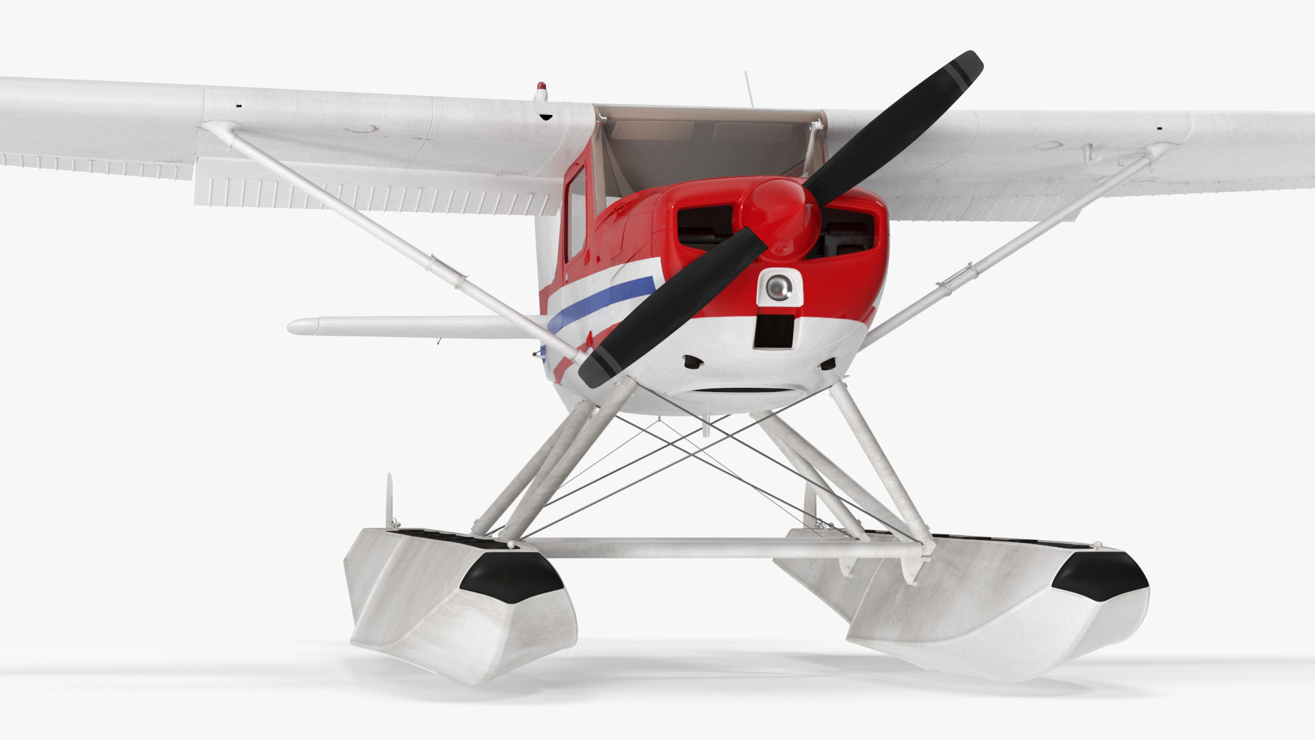 3D Light Propeller Seaplane Cessna 150 Rigged for Maya